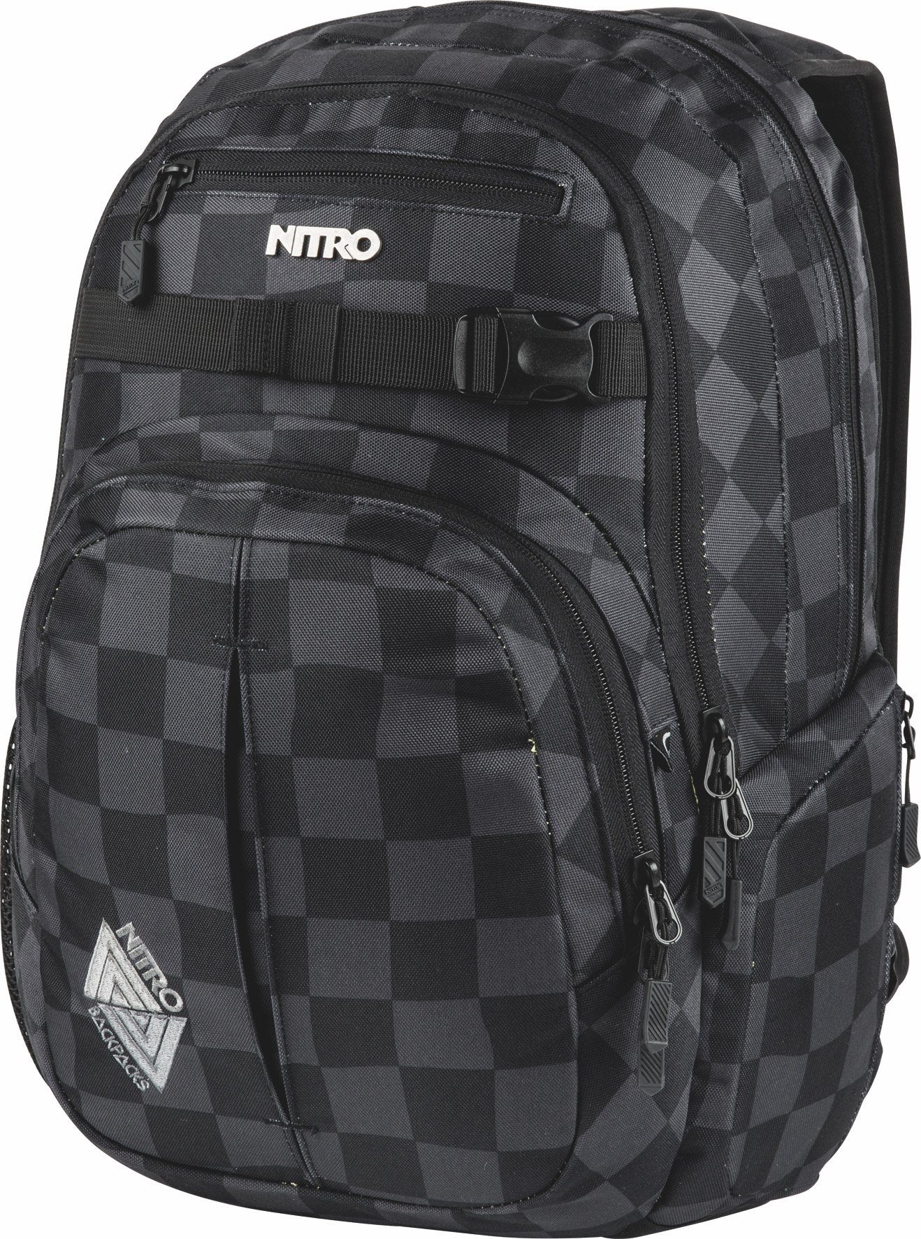 NITRO Schulrucksack Chase, Alltagsrucksack, Rucksack Reise und Schule, für Freizeit, Arbeit Checker