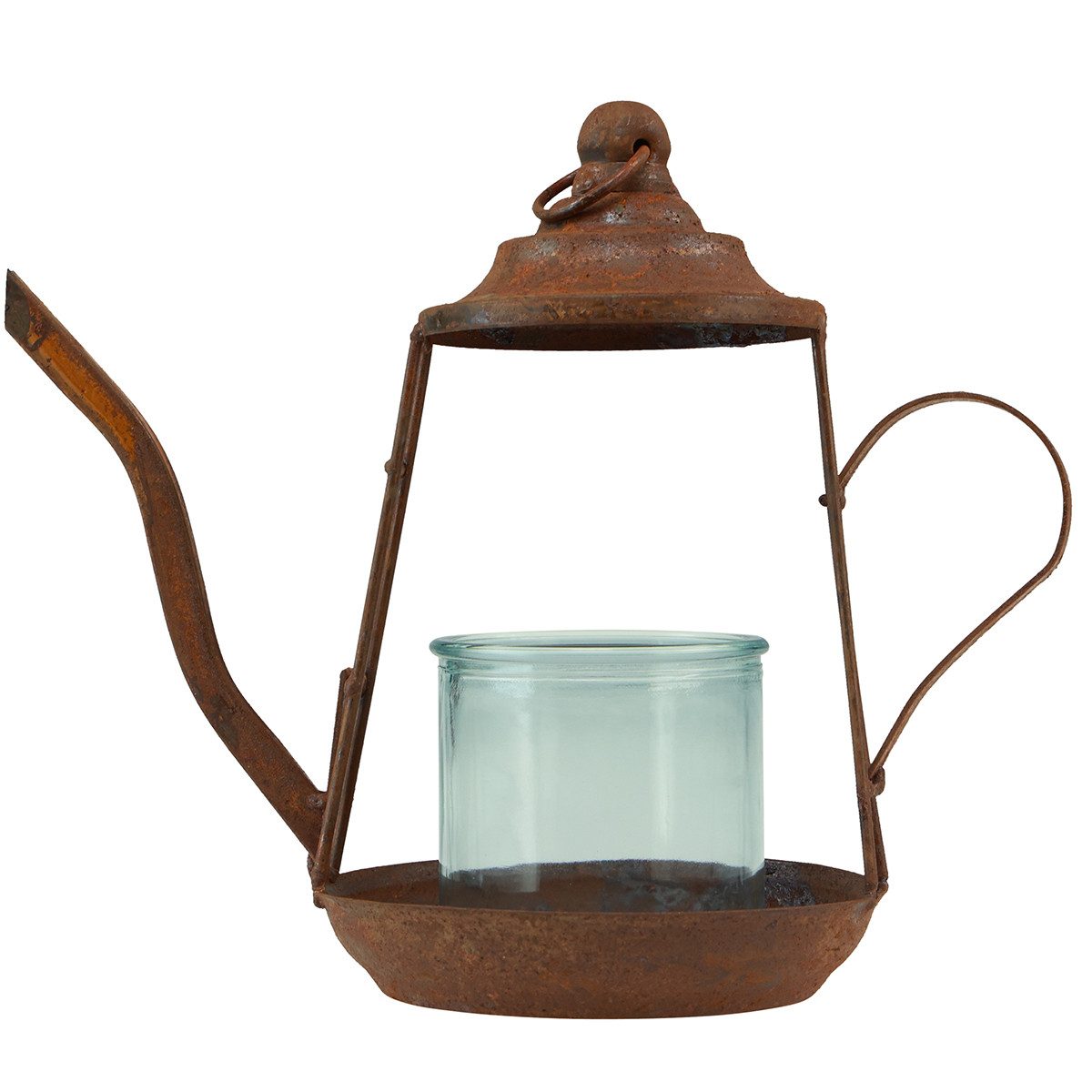 Viana Windlicht Teelichthalter Rost Glas Windlicht günstig online kaufen
