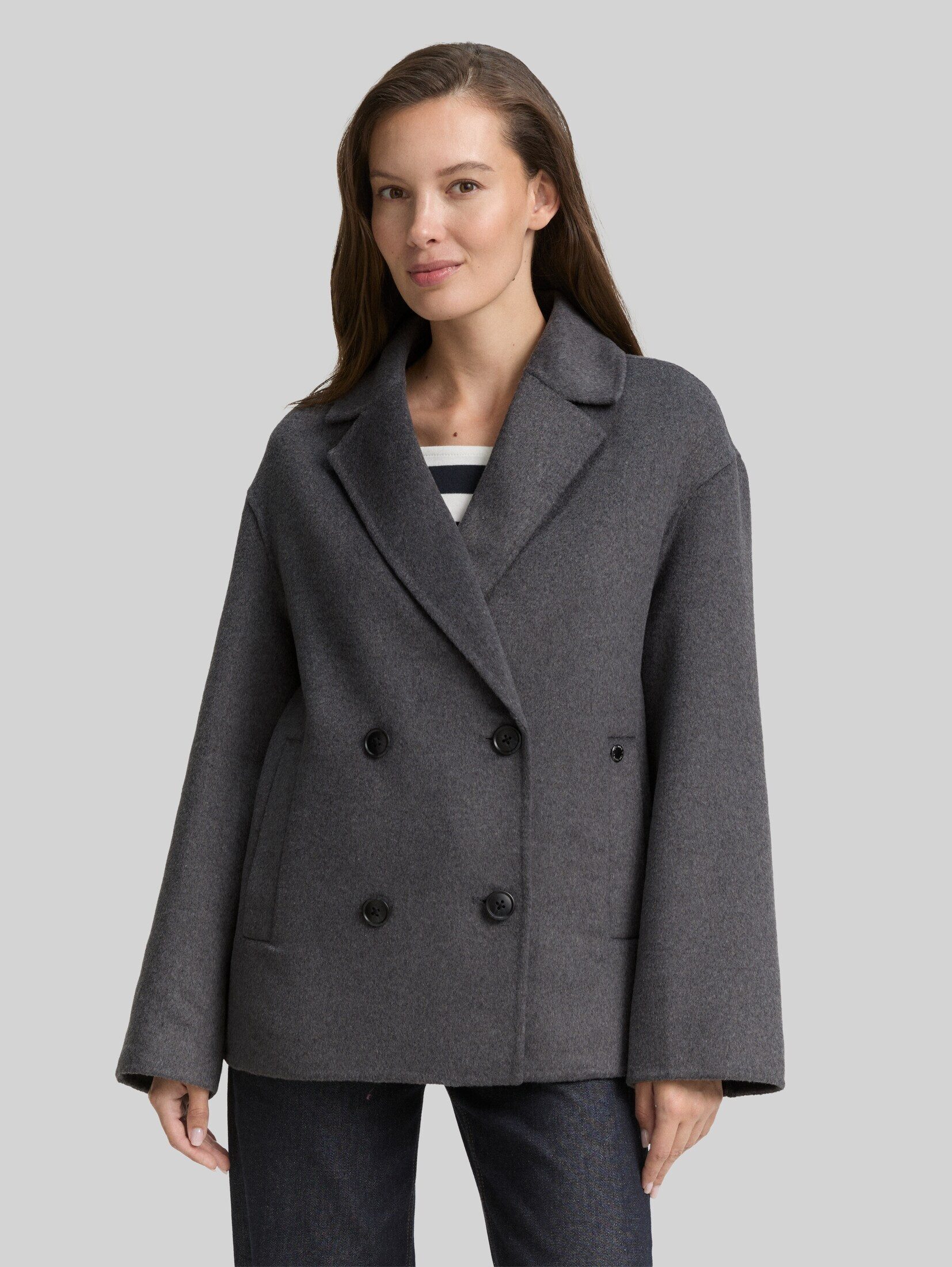 TOM TAILOR Sommerjacke Jacken Cabanjacke mit Wollanteil