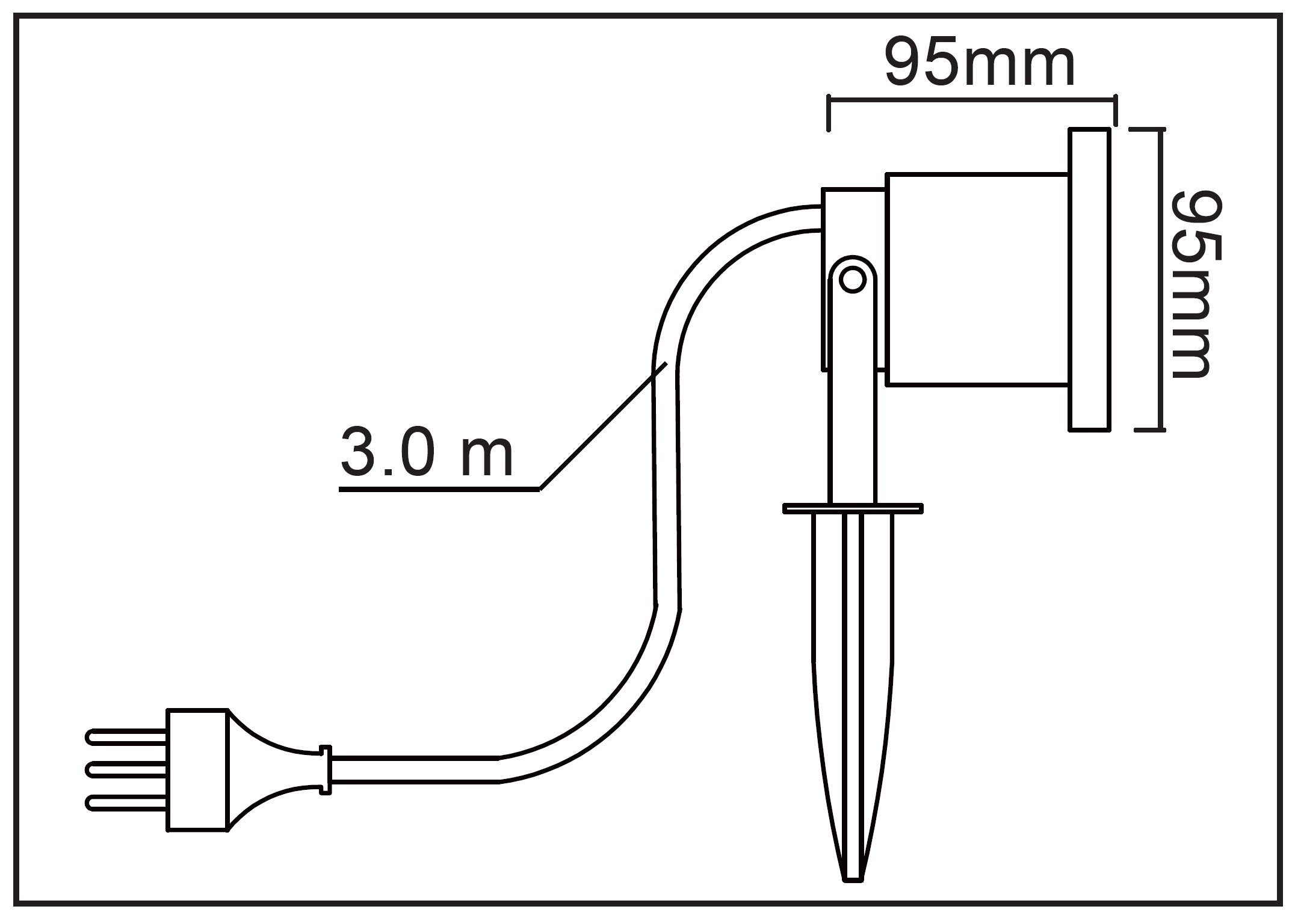 TRANGO LED Gartenstrahler, 1-flammig 3078B IP65 LED Gartenstrahler aus Alu-Druckguss Außenleuchte inkl. je 1x GU10 LED Leuchtmittel & 2m Kabel Gartenleuchte, Außenstrahler, Wandstrahler, Gartenlampe, Außenlampe, Wegbeleuchtung