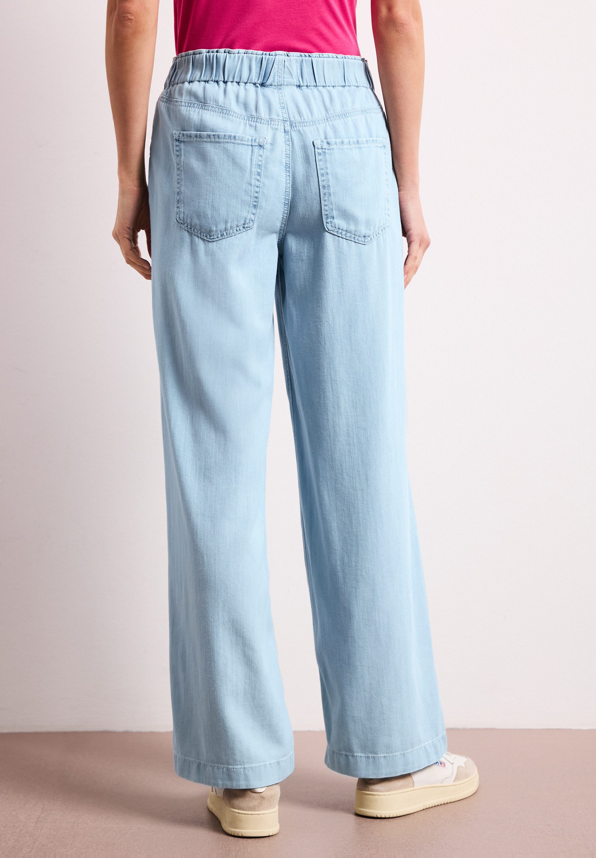 STREET ONE Weite Jeans Style Emee mit Paperbag-Bund/ Loose Fit