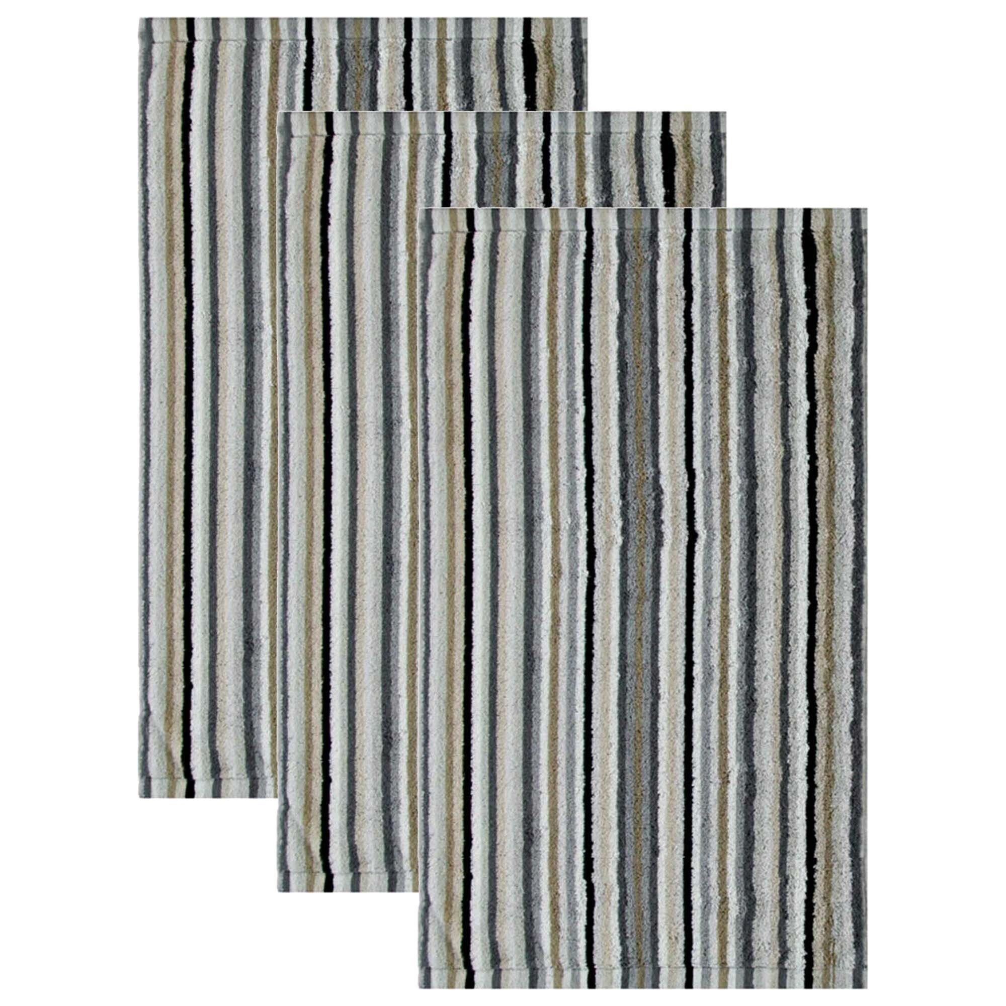 Cawö Gästehandtücher Gästetuch, 3er Pack - C Life Style Stripes, 30x50, Frottier (3-St)