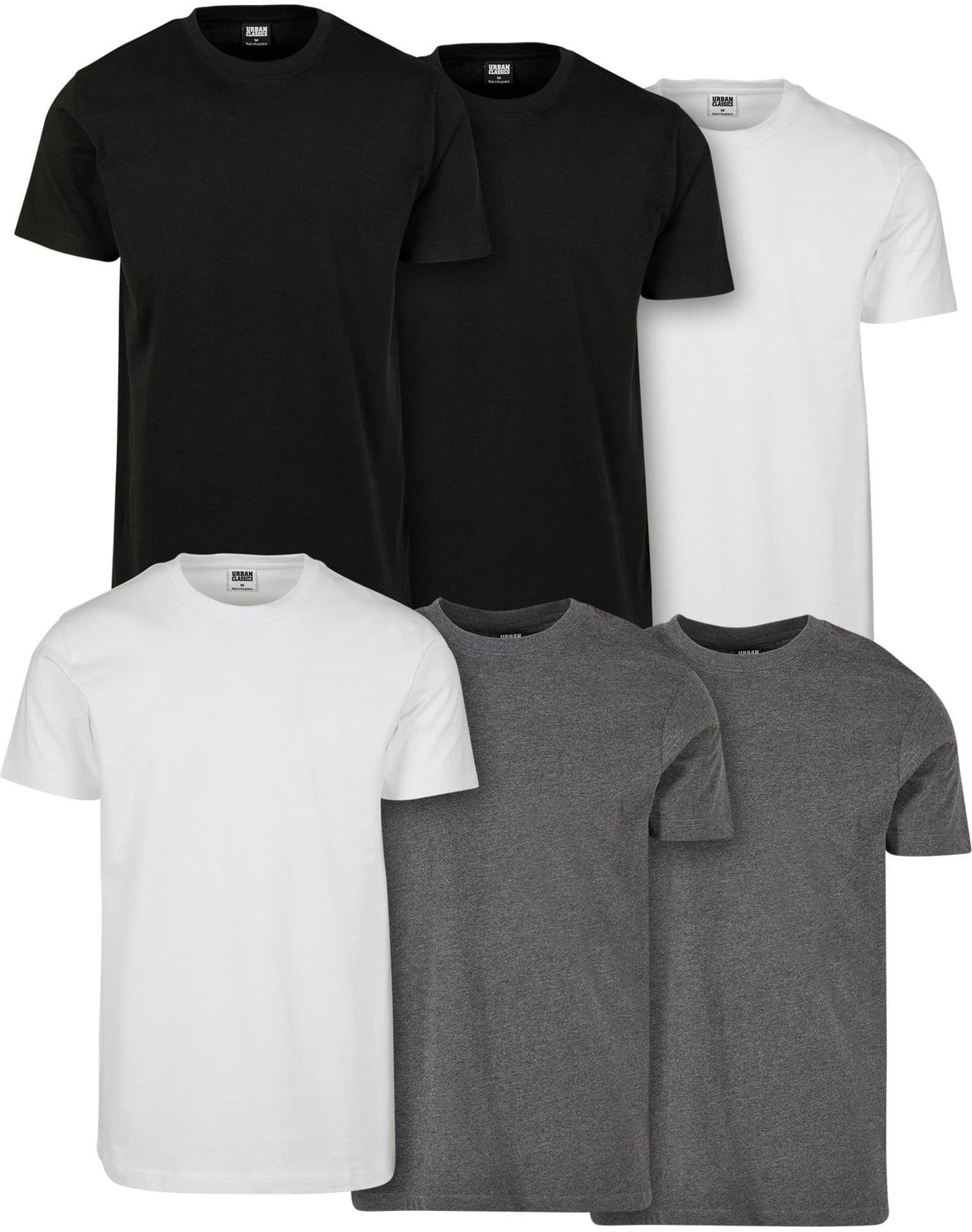 Rundhalsshirt Basic Tee 6-Pack Herren T-Shirt