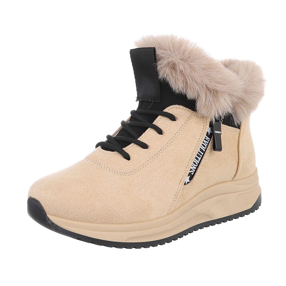 Ital-Design Damen Snowboots Freizeit Snowboots (87451939) Flach Plateaustie günstig online kaufen
