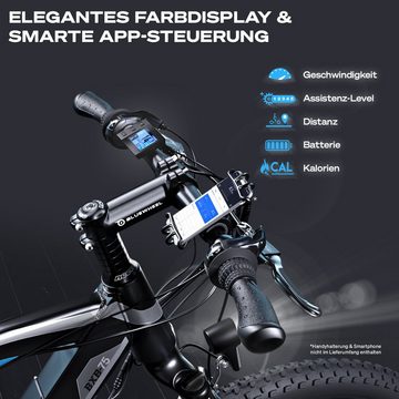 Bluewheel Electromobility E-Bike »BXB75«, SHIMANO, Kettenschaltung, Heckmotor 250,00 W, Deutsche Qualitätsmarke, EU-konform E-Mountainbike 21 Gänge
