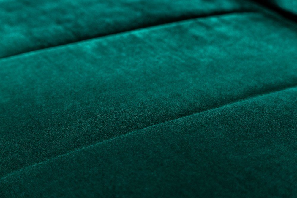 riess-ambiente Schlafsofa DIVANI 220cm smaragdgrün/braun - Samt, Gummibaum, inkl. Kissen, Retro, Einzelartikel 1 Teile, 3-Sitzer mit Bettfunktion - ideal für Wo – Bild 4 von 5