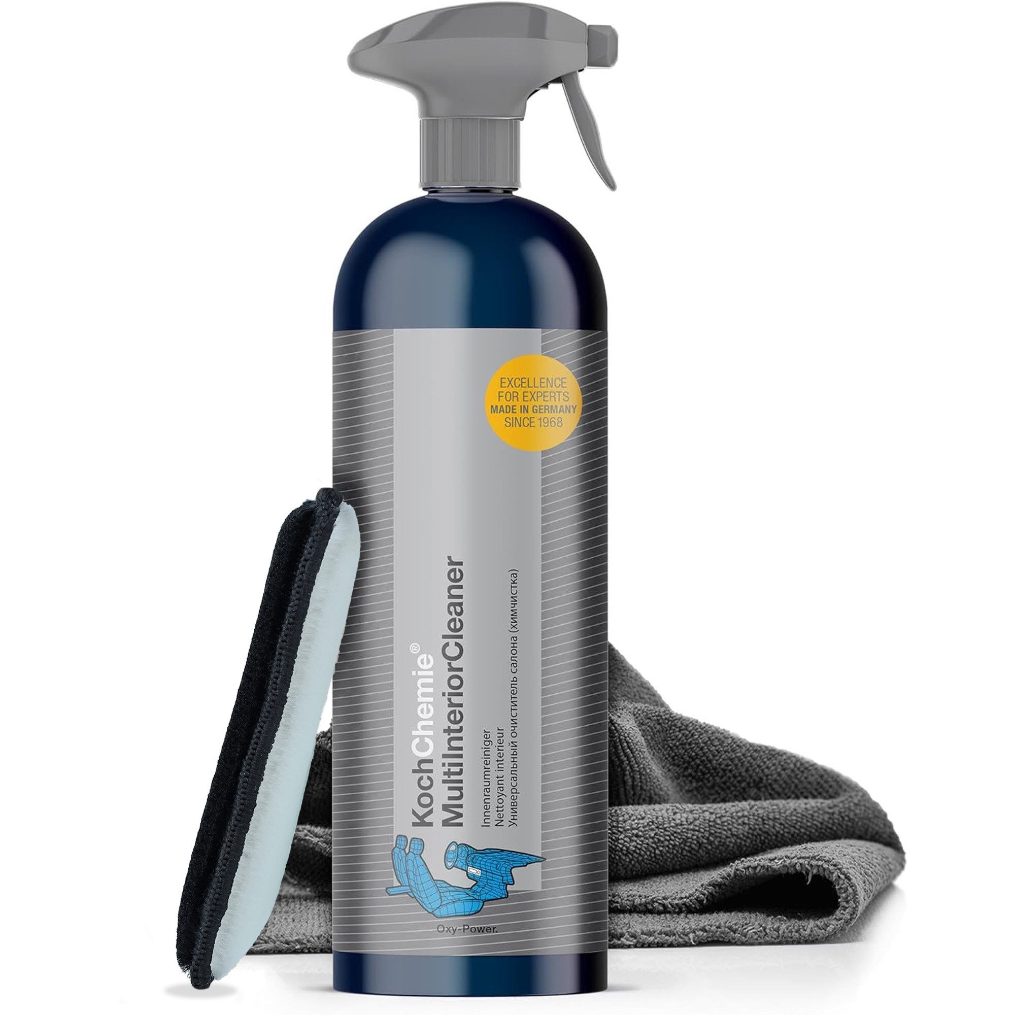 autopflege Koch Chemie MultiInteriorCleaner Set Cockpit-Reiniger (3-St. Auto Innenreiniger - Mikrofasertuch - Pad)