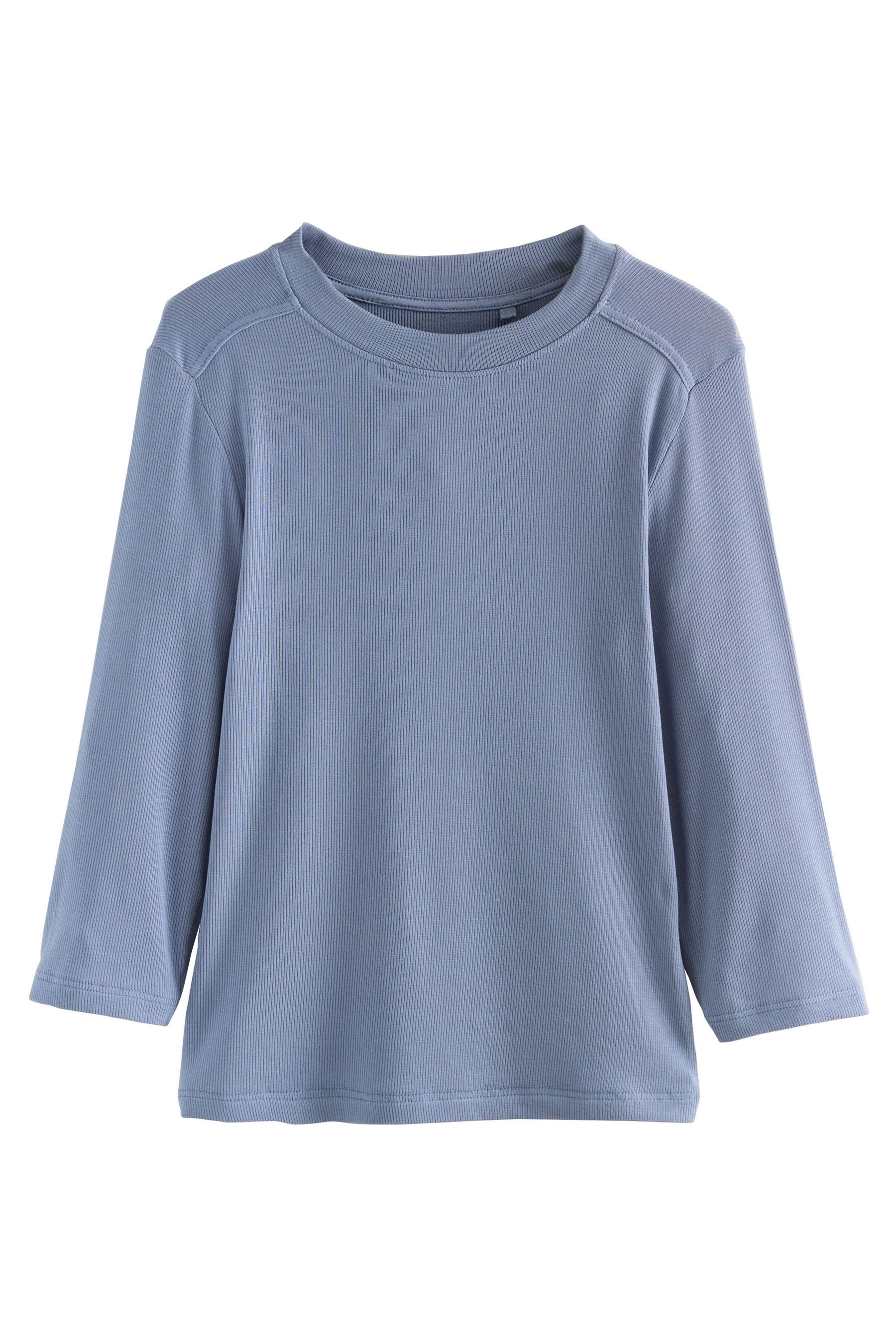 Next 3/4-Arm-Shirt Geripptes Rundhalstop mit ellbogenlangen günstig online kaufen