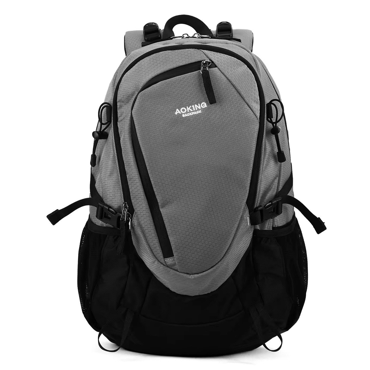 SHG Freizeitrucksack ⌂ Tourenrucksack Alpinrucksack Wanderrucksack Bergsteigerrucksack (Farbe: Grau, Rucksack Sportrucksack Reiserucksack Kletterrucksack, Trekkingrucksack Hochtourenrucksack Freizeitrucksack), Rucksack Freizeit Reise Sport Arbeit Schule Uni