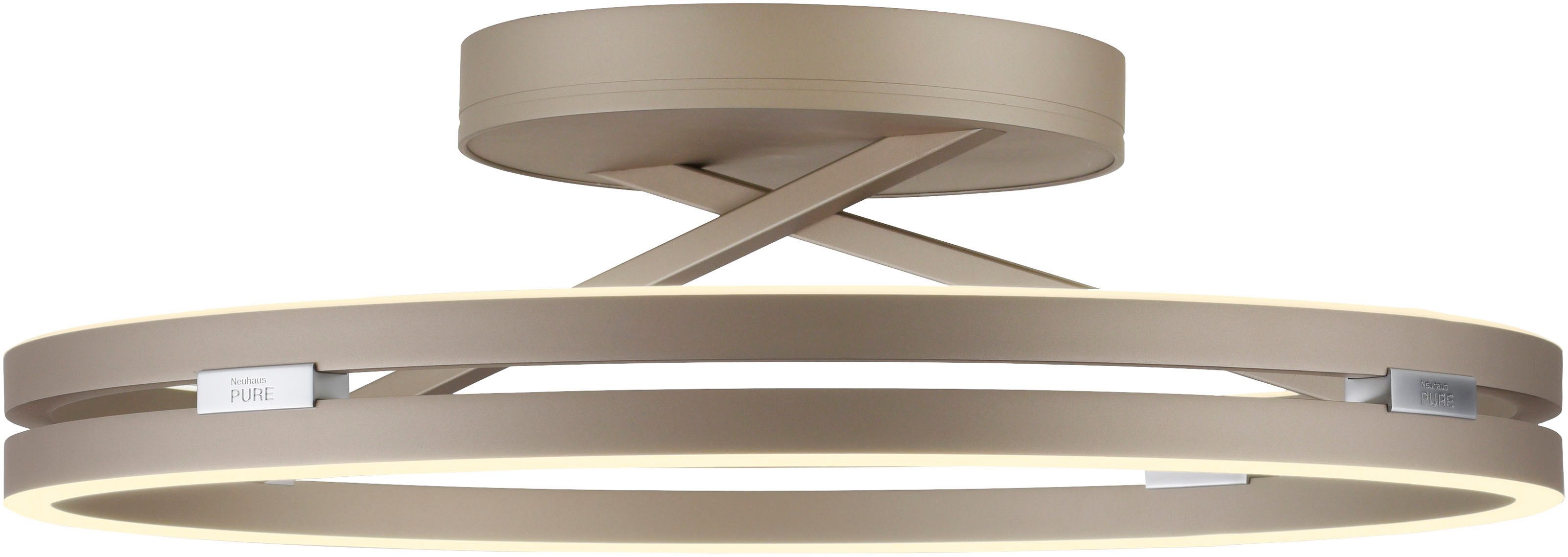 Neuhaus PURE LED Deckenleuchte PURE Loop, CCT - über Fernbedienung, LED fest integriert, warmweiß - kaltweiß, Dimmbar über Fernbedienung, CCT, separat steuerbar