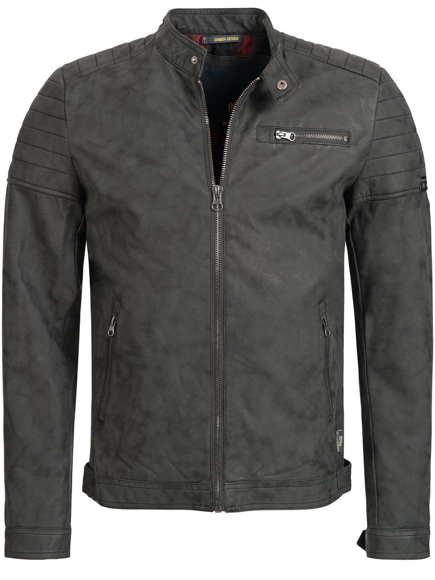 Indicode Lederimitatjacke Herren Manuel Übergangsjacke Herrenjacke mit Steh günstig online kaufen