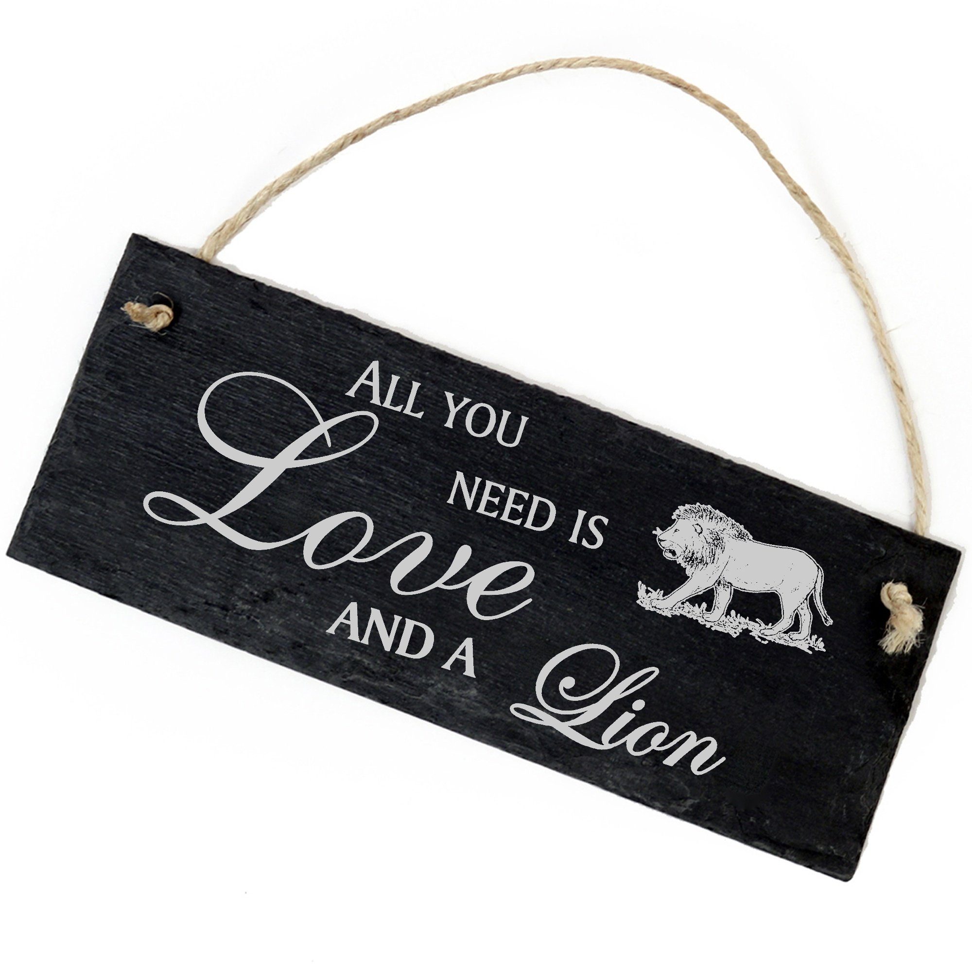 Dekolando Hängedekoration Löwe 22x8cm All you need is Love and a Lion