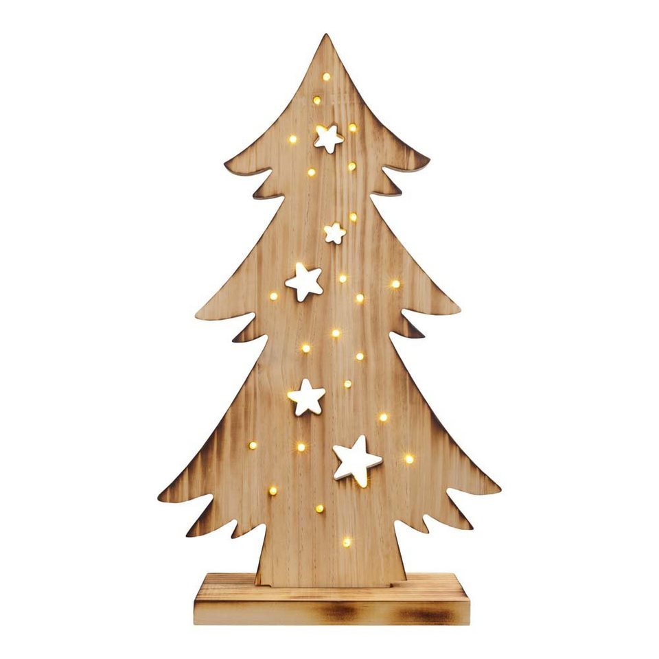 näve Dekolicht, Weihnachtsbaum LED Deko XMAS Holz Kiefer Innen- und Außen  IP44 H 47,5