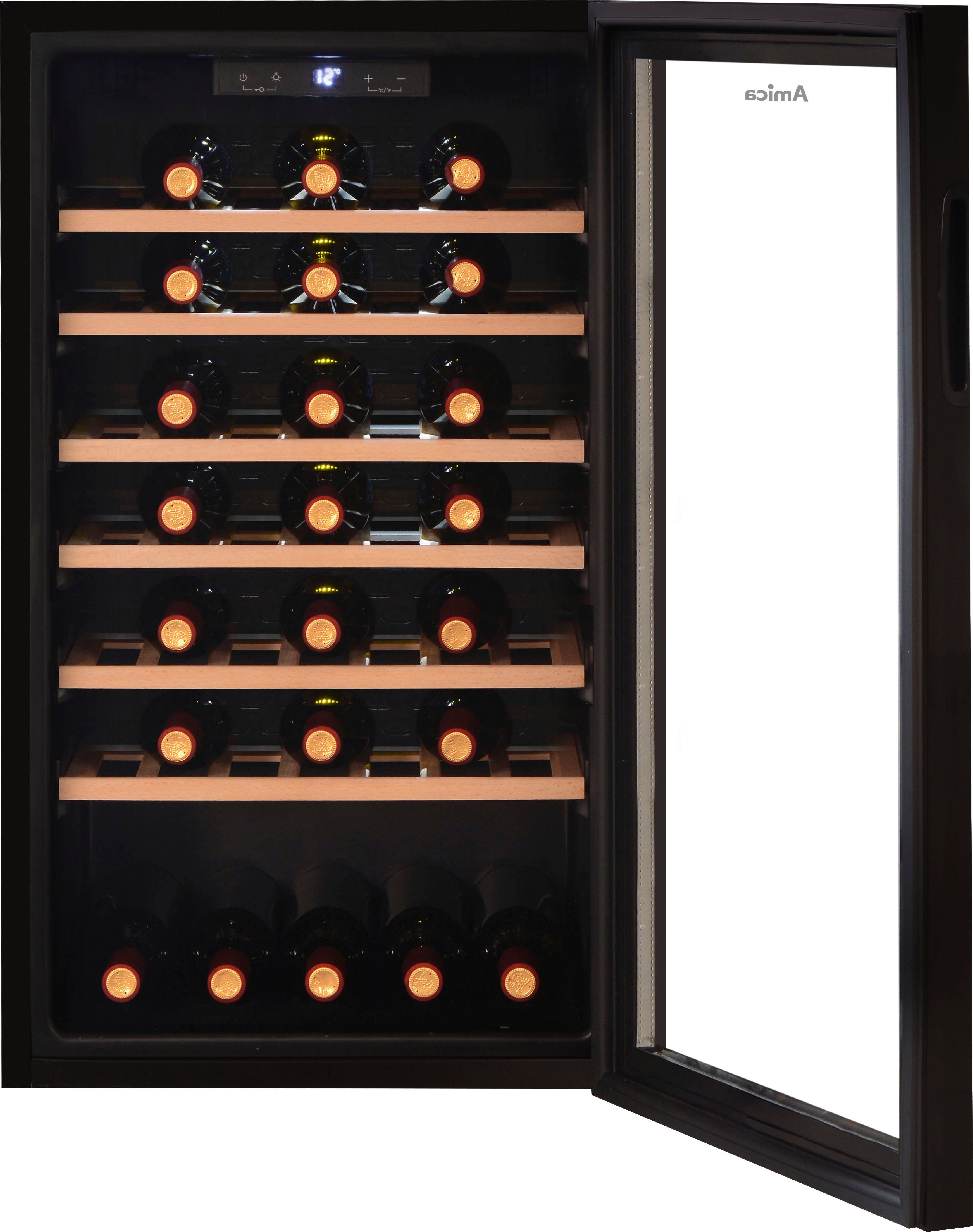 Amica Weinkühlschrank WK Standkühlschrank Standardflaschen S,für 901 52 0,75l, á 341