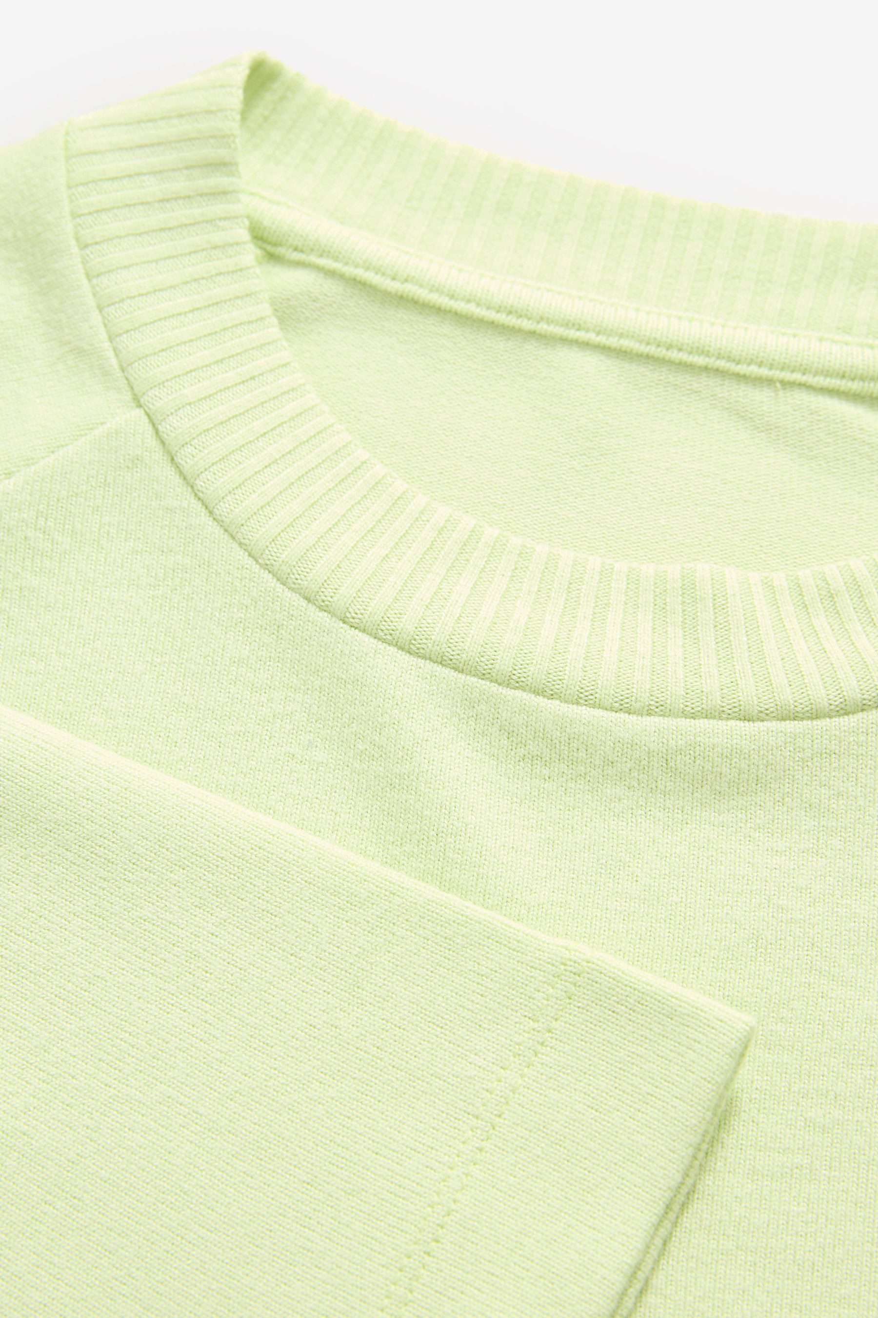 Next Rundhalspullover Kastiger Kurzarmpullover mit Rundhalsausschnitt günstig online kaufen