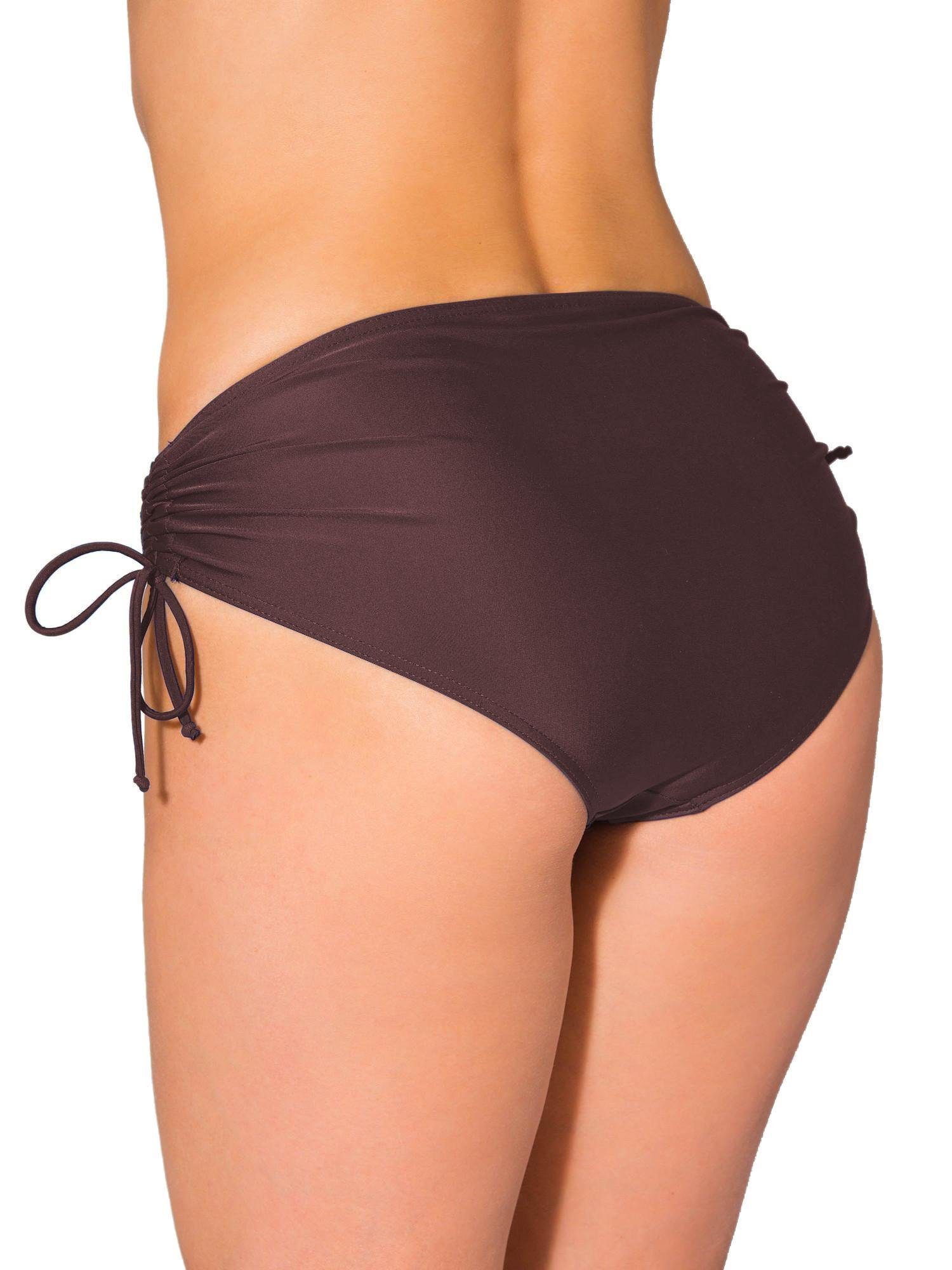 Aquarti Bikini-Hose Aquarti Damen Bikinihose mit Raffung und Schnüren – Bild 2 von 5