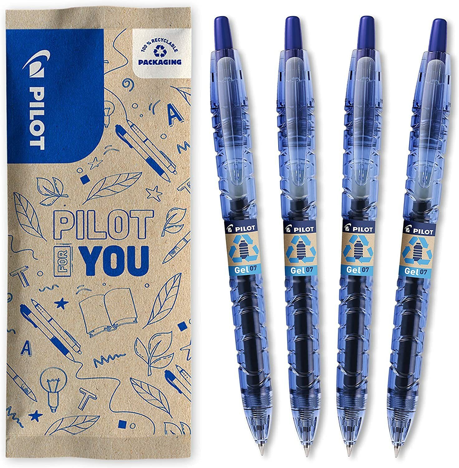 PILOT Gelschreiber Pilot - B2P Ecoball Ballpoint pen flow pack - Fine - Blue - Pack of 4