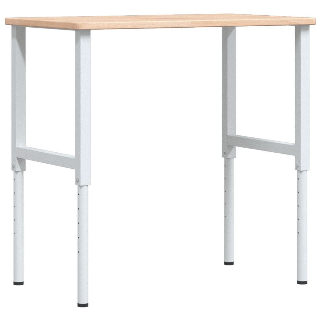 vidaXL Werkbank Werkbank 100x60x(71,5-98) cm Massivholz Eiche Rechteckig, (1-tlg)