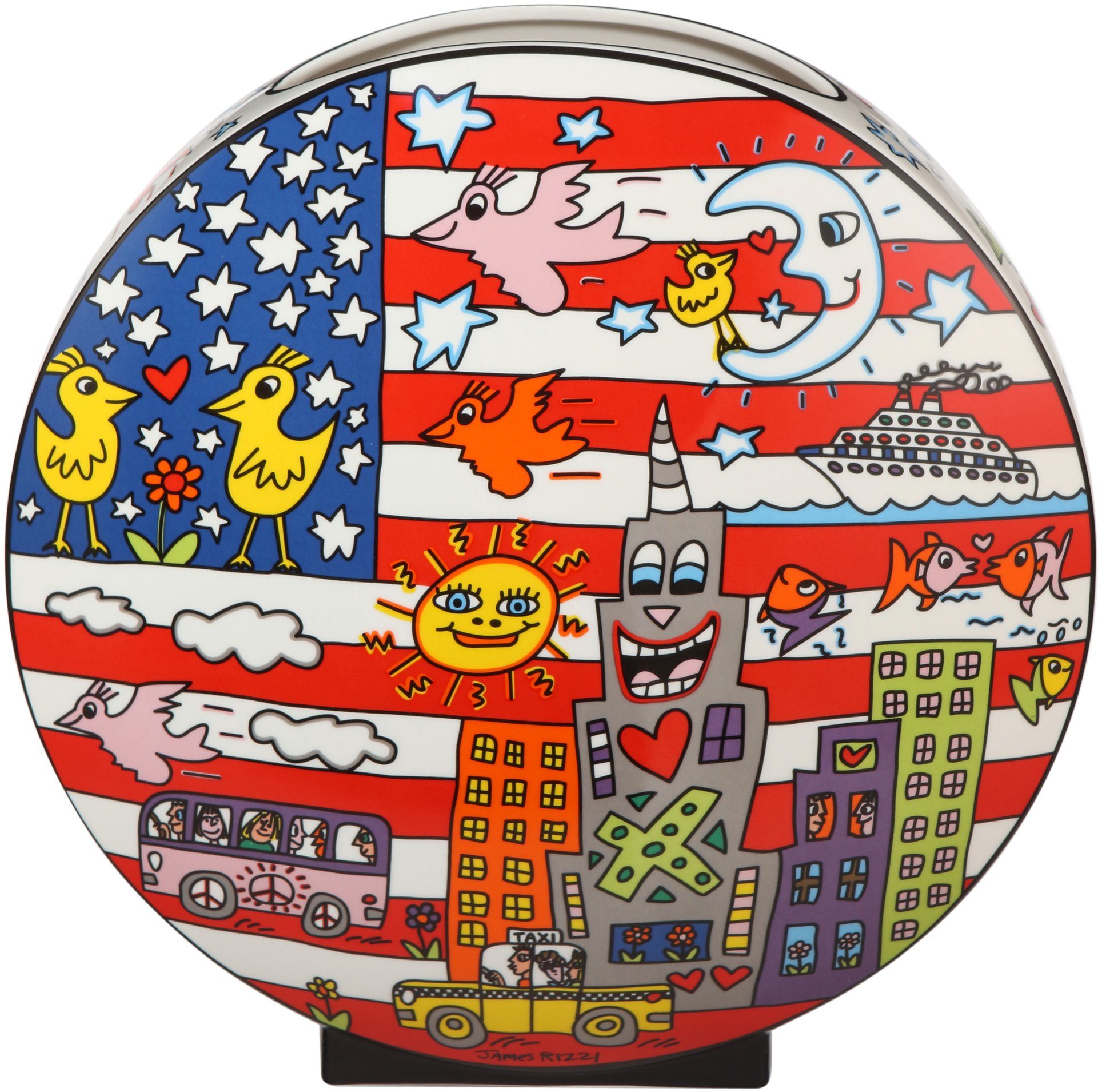 the Dekovase in USA Living Goebel Porzellan hochwertigem James Rizzi cm, - 30 Aus