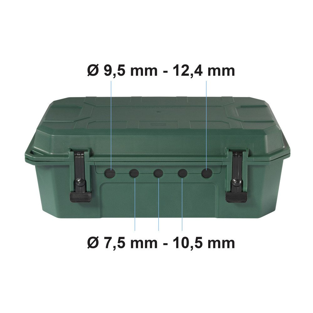 Sygonix Gartensteckdose Sygonix SY-5598168 Verteilerbox 4fach Standard-Grün (seidenmatt), Sch, SY-5598168 – Bild 2 von 5