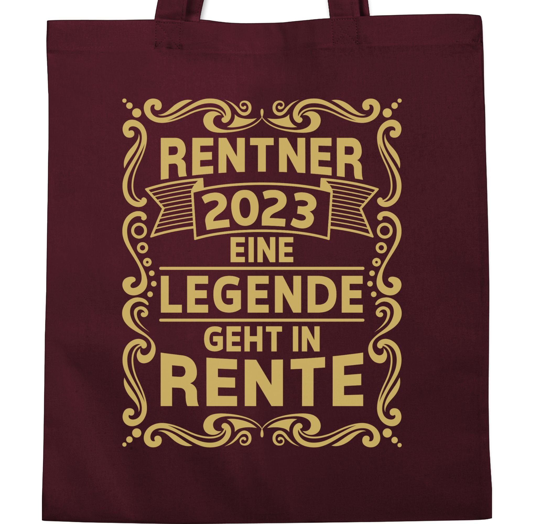 Shirtracer Legende 3 in Rentner Eine Rente, 2023 Geschenk Bordeauxrot geht Rentner Umhängetasche