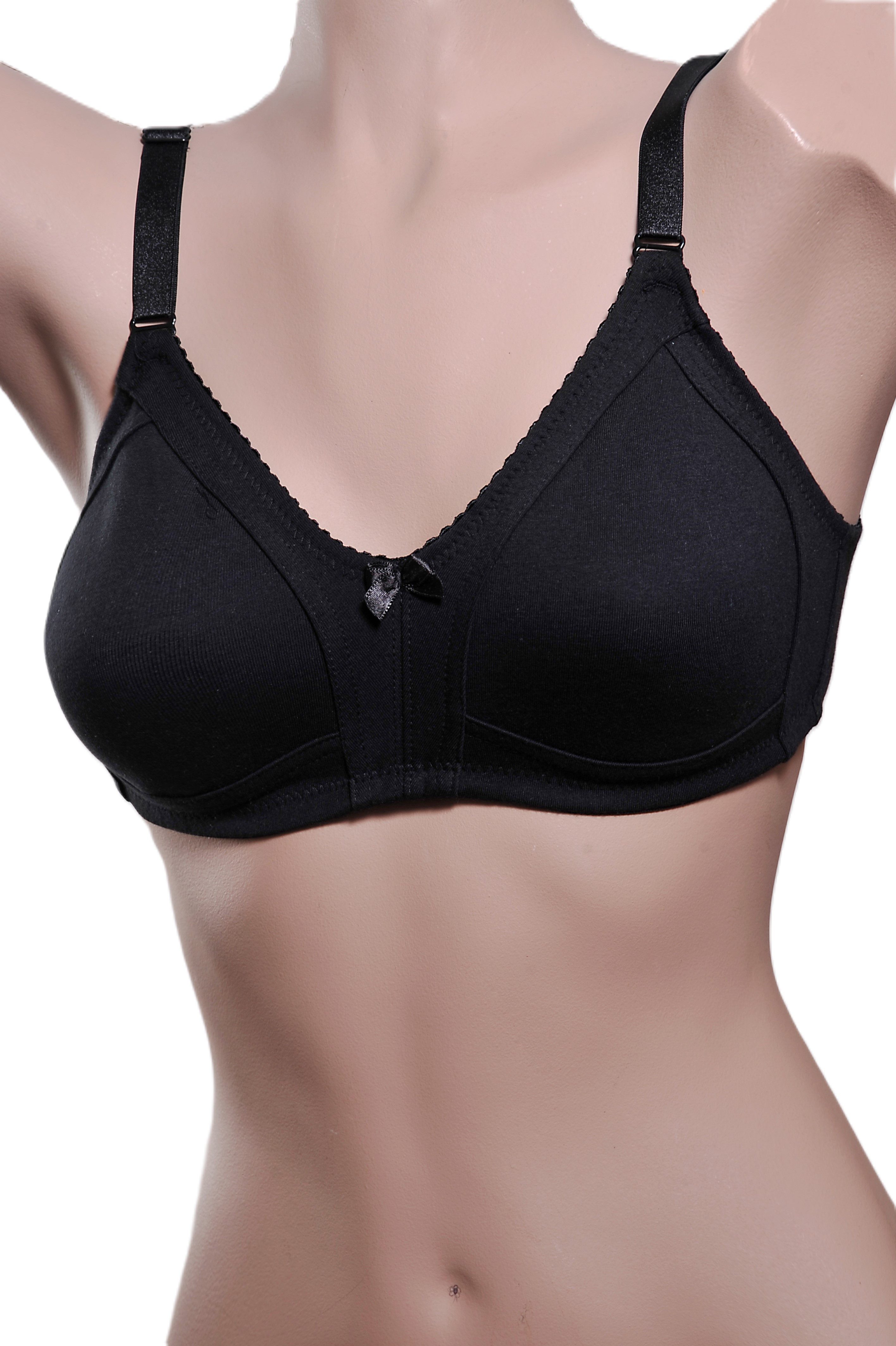 Toker Collection® Bügelloser BH Damen BH ohne Bügel aus weicher Baumwollmischung mit Modal (Sparset, 2er-Pack) ohne Bügel