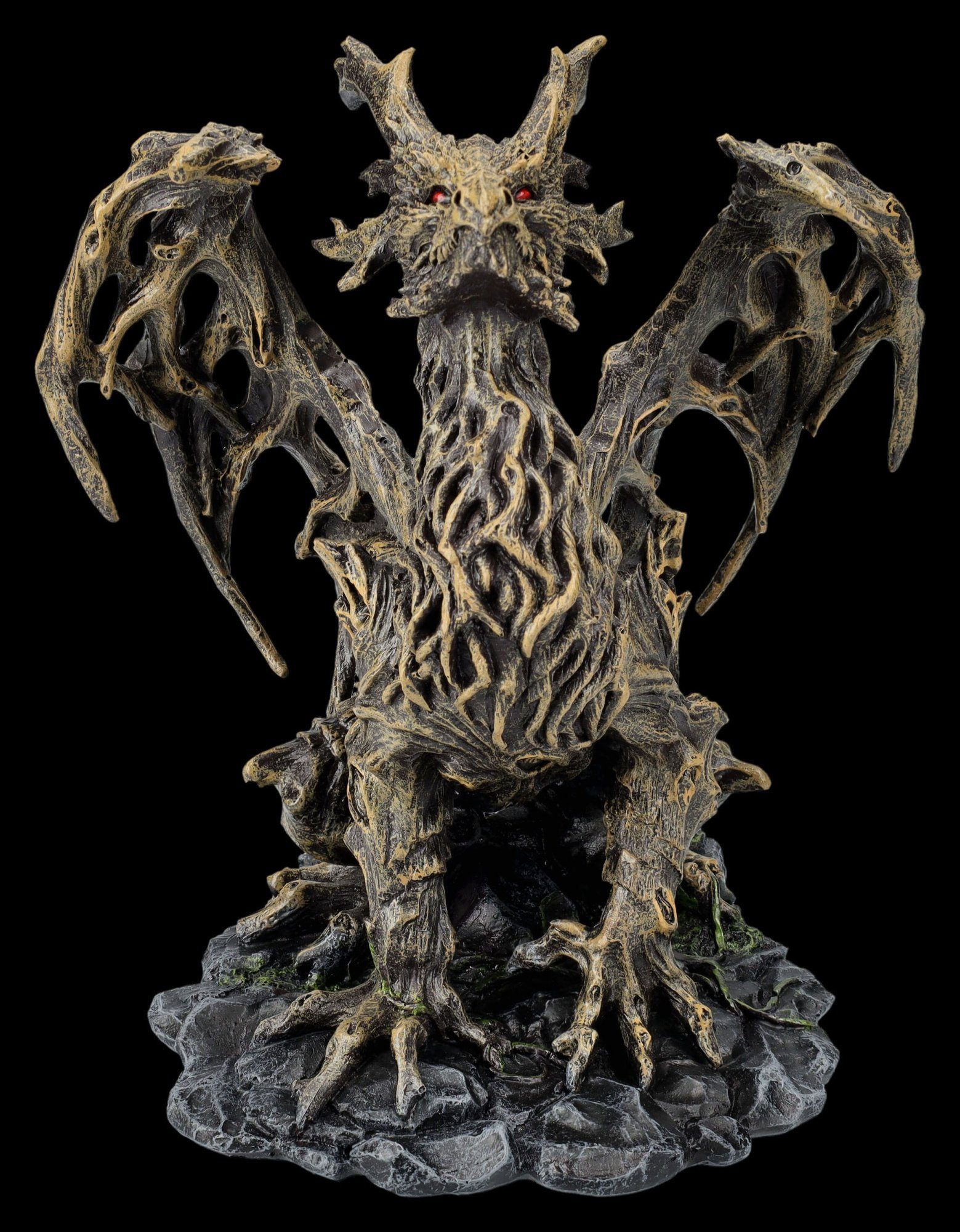 Figuren Shop GmbH Dekofigur Drachenfigur Walddrache - Forest Dragon - Fantasy Dekoration Drache