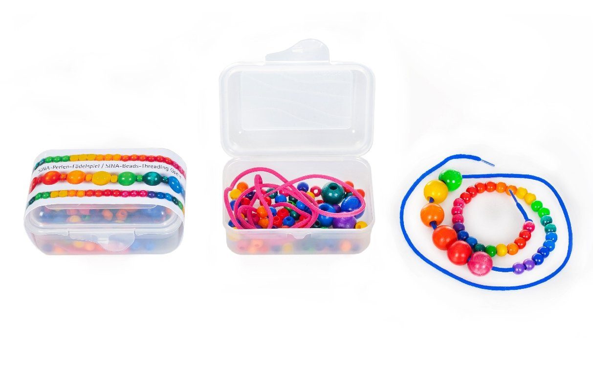 SINA® Игрушки GmbH Lernspielzeug Holzspielzeug Perlen-Fädelspiel Длина 100 cm NEU
