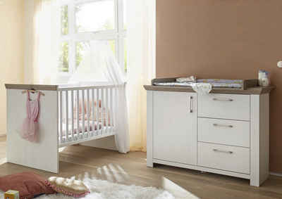 möbel-direkt.de Babyzimmer-Komplettset New York, (Komplett Set, 2-St., in verschiedenen Zusammenstellungen wählbar), Made in Germany, Türdämpfung, Schubkästen mit Selbsteinzug, ABS Kanten