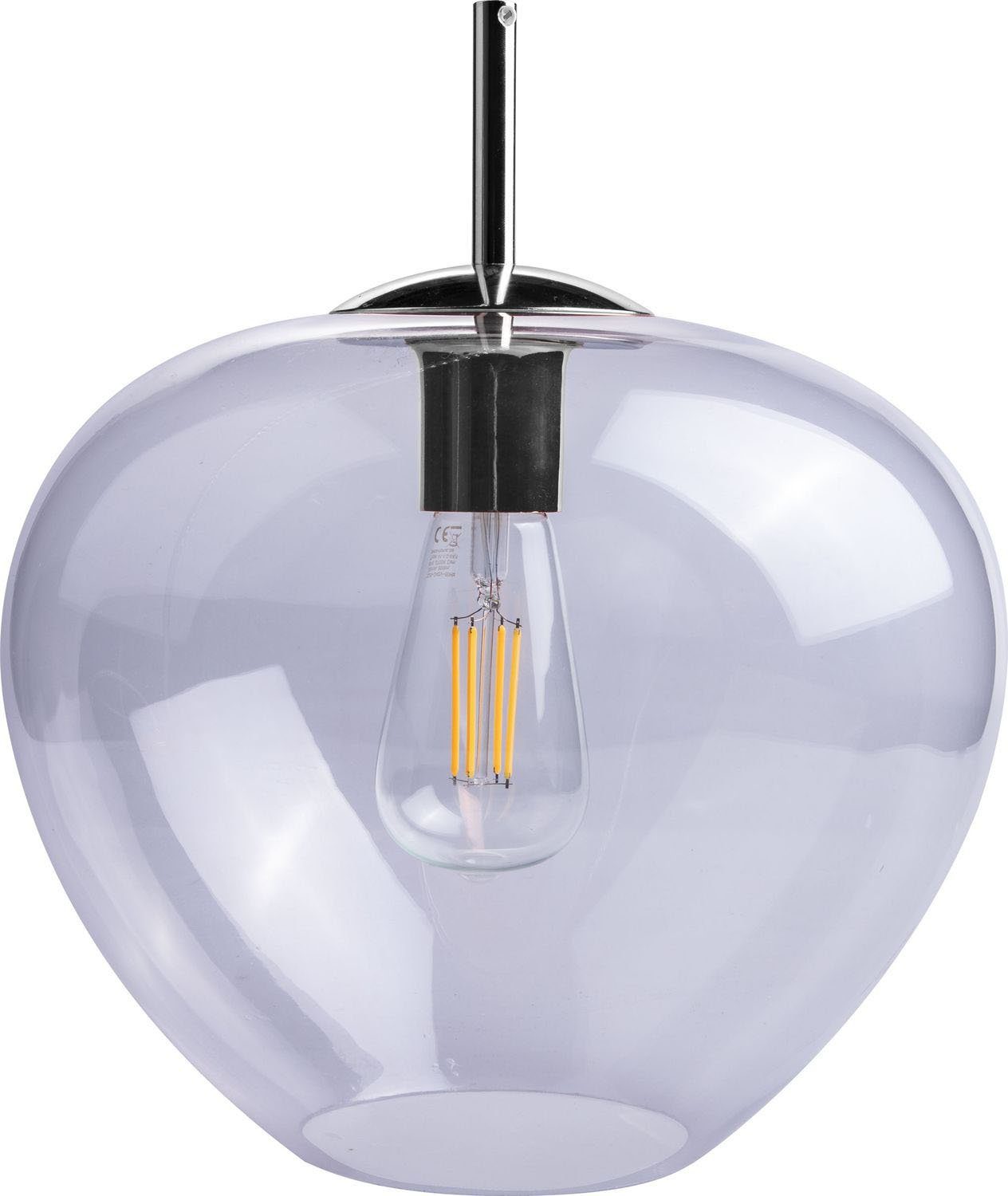 ohne Stela, Höhenverstellbar Pendelleuchte LED Home Glas Schlafzimmer Paco Deckenlampe E27 Leuchtmittel, Wohnzimmer
