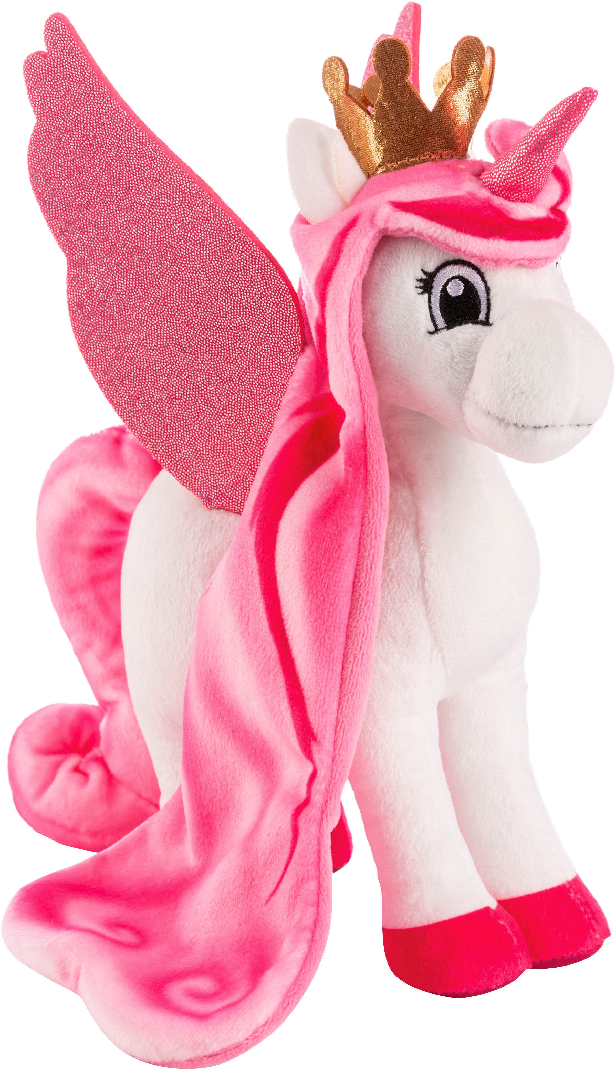 Nici Kuscheltier Lissy PONY, Einhorn Tamani weiß-pink, 22 cm, stehend