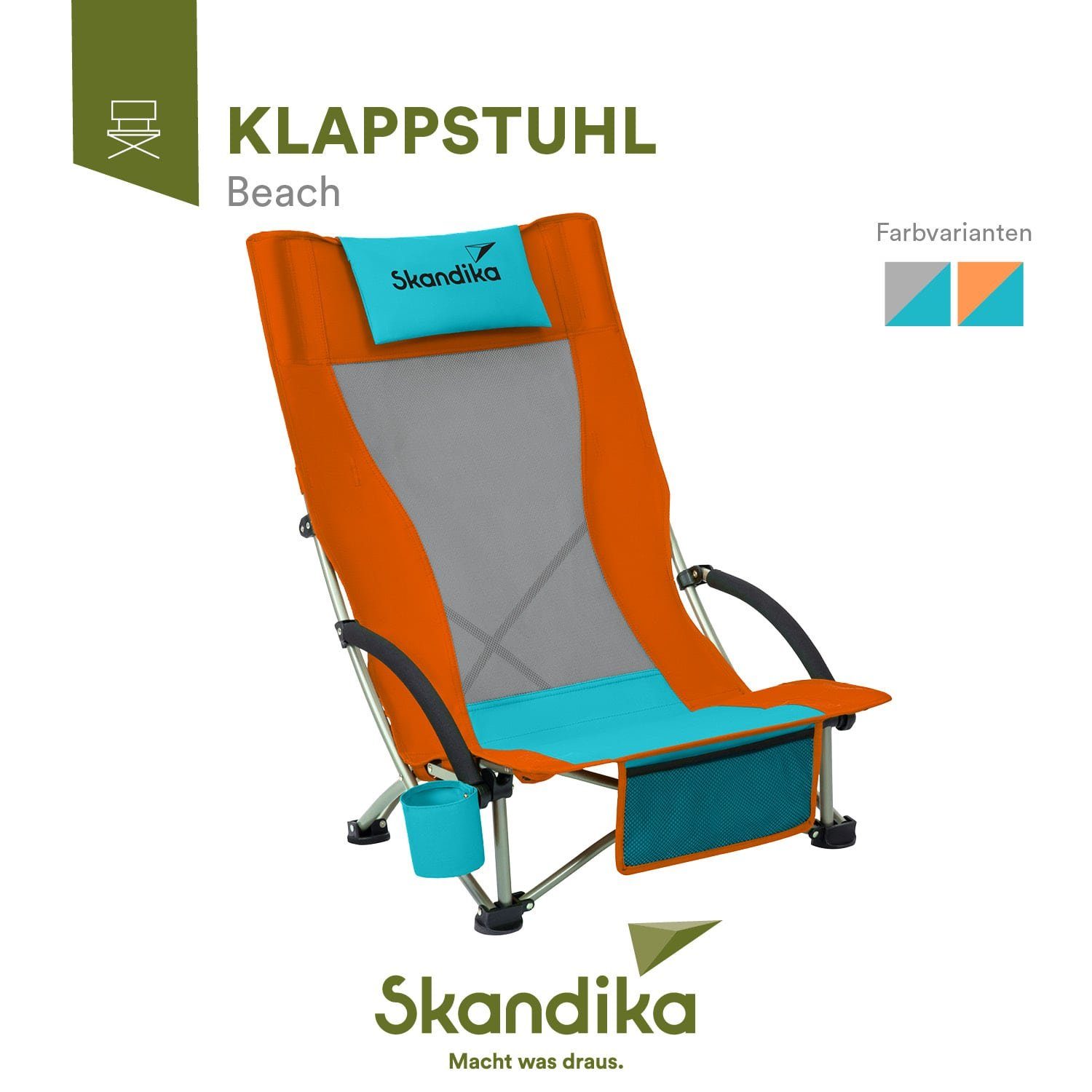 Skandika Campingstuhl Strandstuhl Beach, klappbar, faltbar, günstig online kaufen