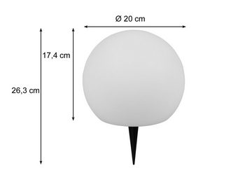 meineWunschleuchte LED Solarleuchte, Farbwechsel, LED fest integriert, Warmweiß, 3er Set Solar-kugeln Garten beleuchten, Leuchtkugeln Gartenkugeln RGB