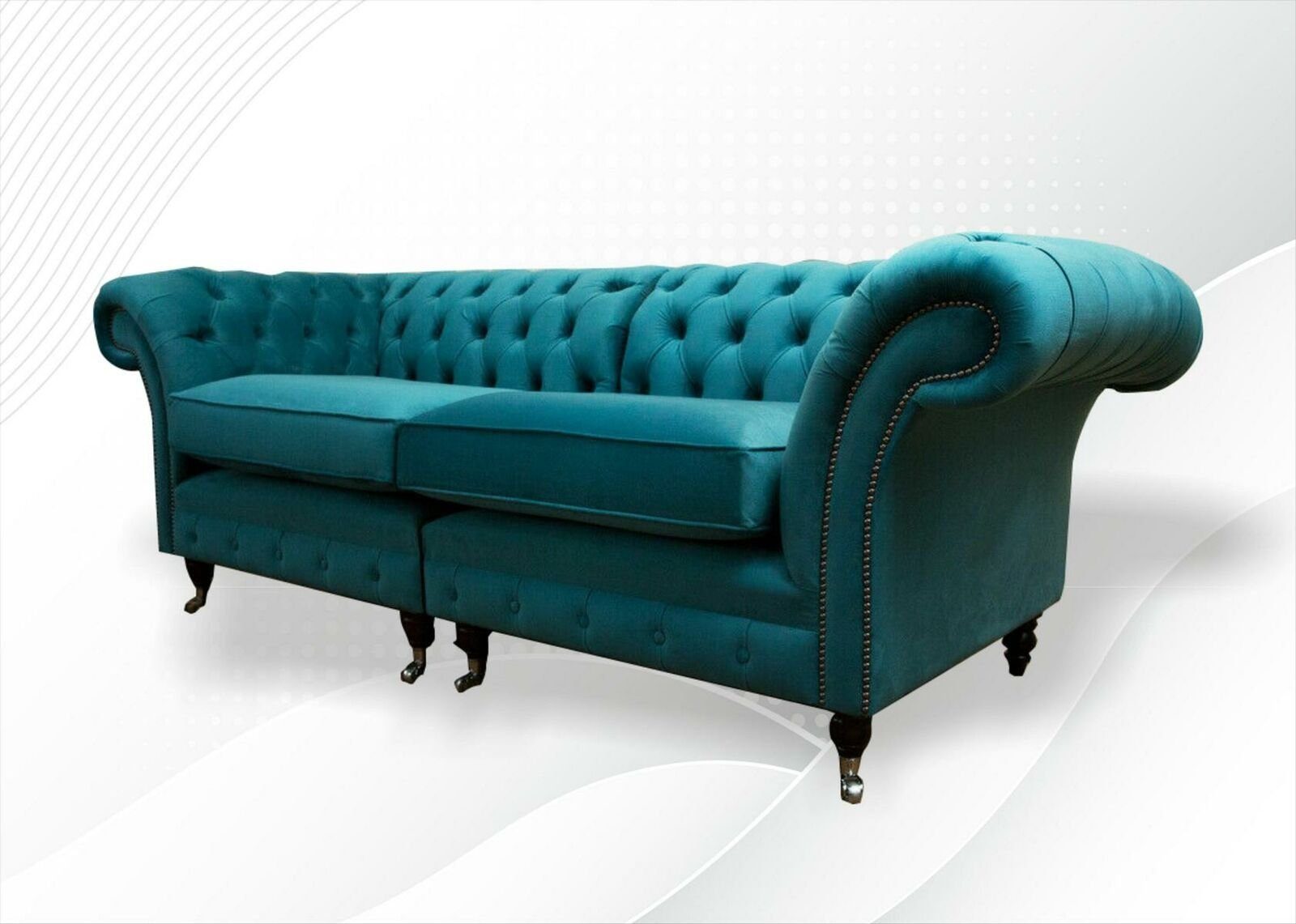 JVmoebel Chesterfield-Sofa in 3-Sitzer Luxus Polstermöbel Europe Neu, 3-er Made Chesterfield Türkis