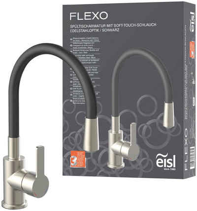 Eisl Spültischarmatur »Flexo« energiesparender Cold-Start, wassersparender Eco-Click,360° schwenkbar