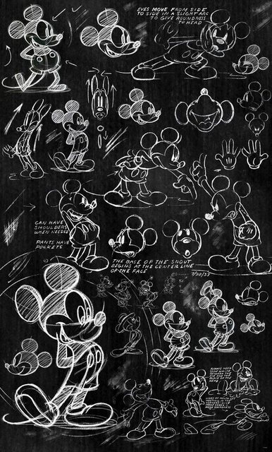 Komar Vliestapete »Mickey - Chalkboard«, glatt, Comic-Otto