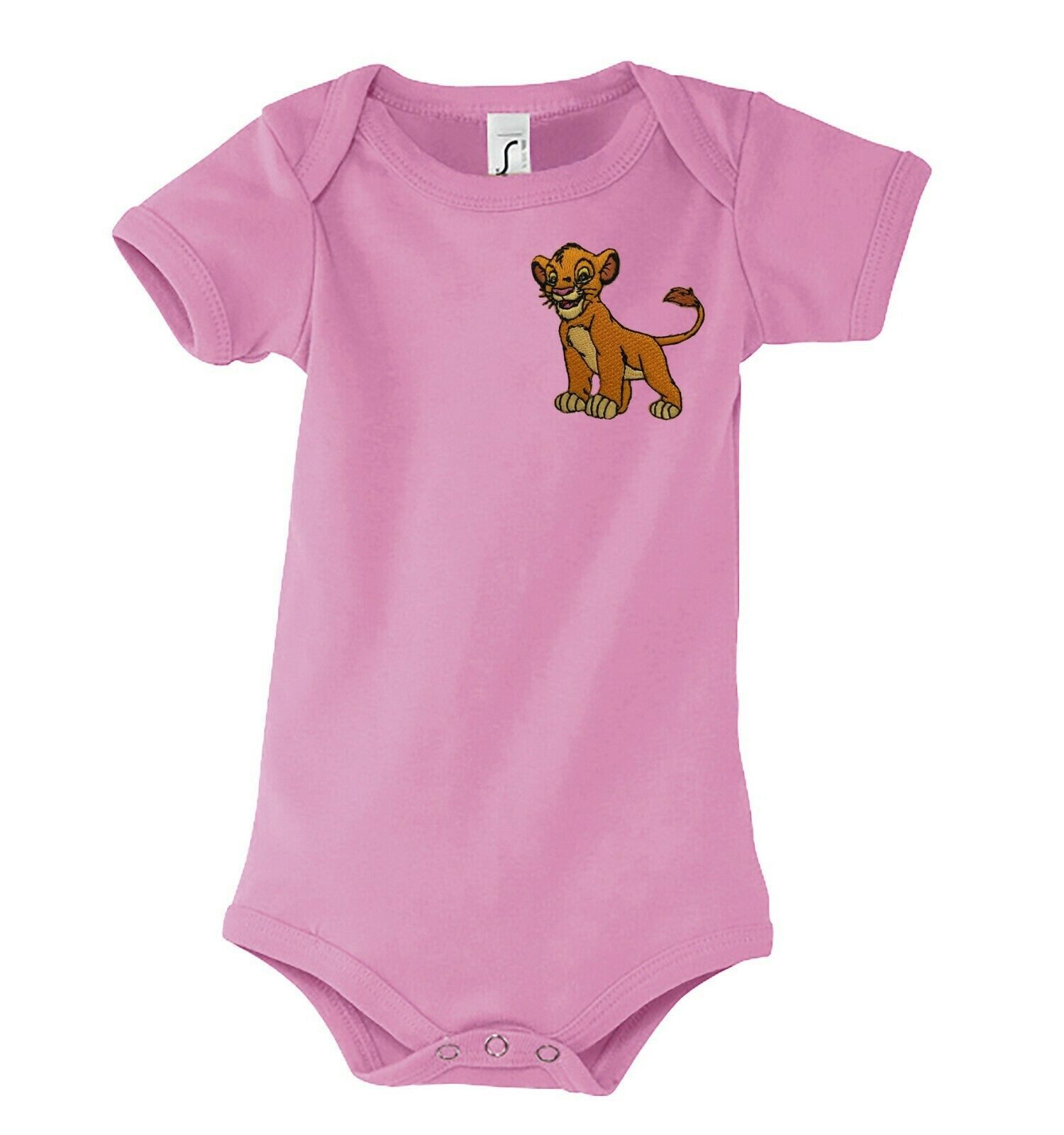 Blondie & Brownie Strampler Simba Baby Body König der Löwen Sahara Retro Kino Film Vintage Look (Einteiler) Simba Strampler Löwenkönig Patch