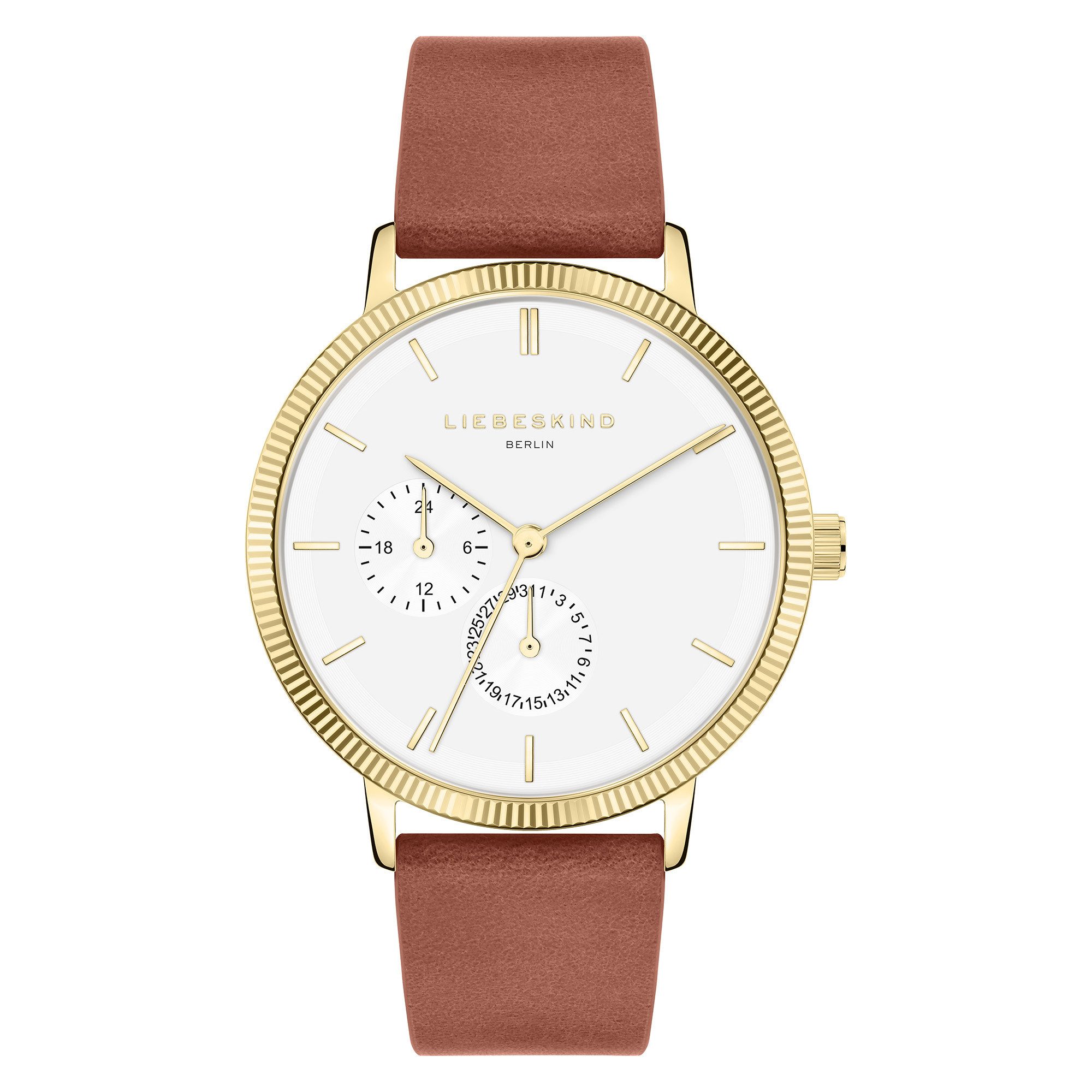 Quarzuhr Clean Multifunction Echtleder