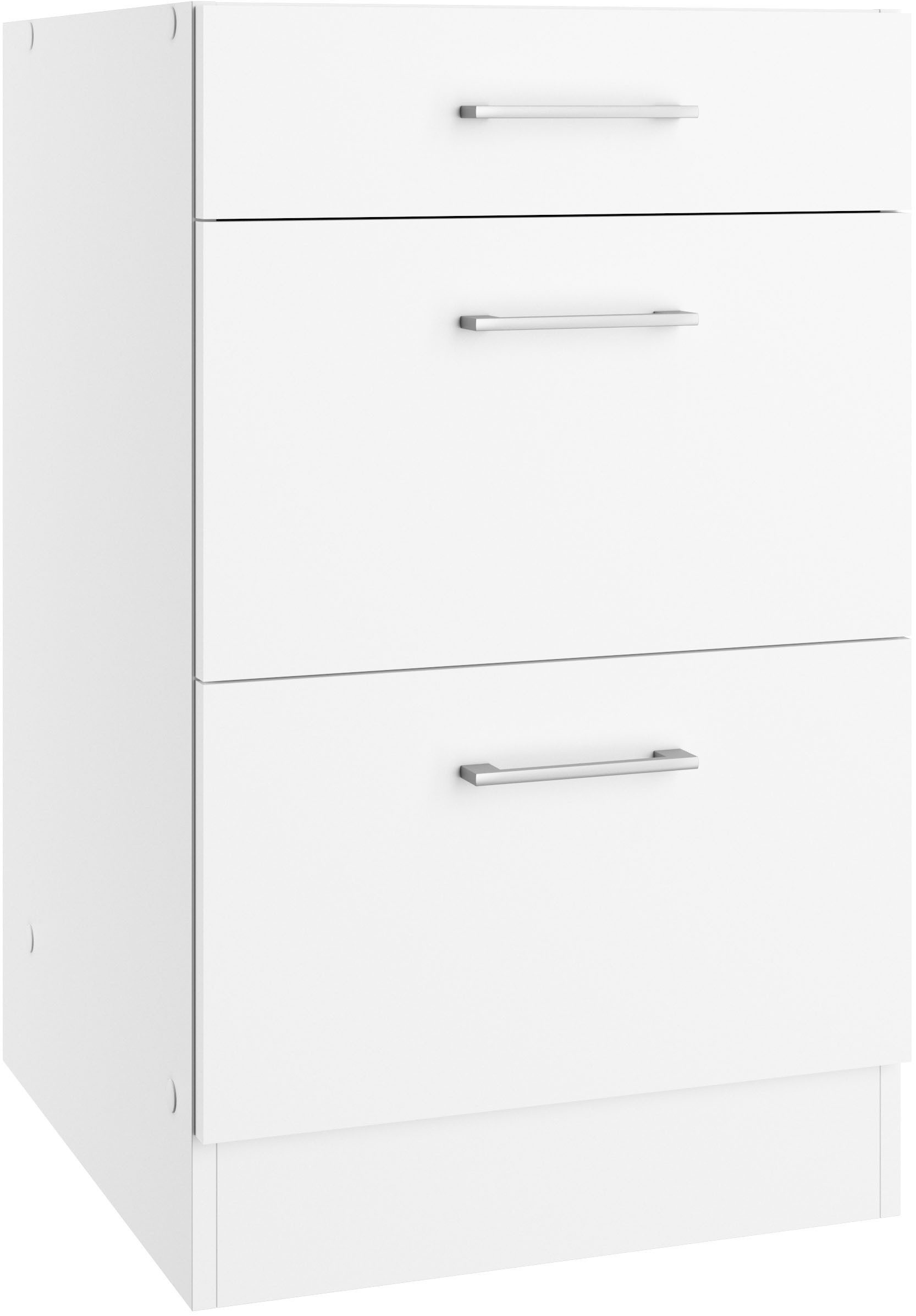 KOCHSTATION Unterschrank KS-Milan Auszugschrank 50 cm, matte oder hochglänzende Fronten