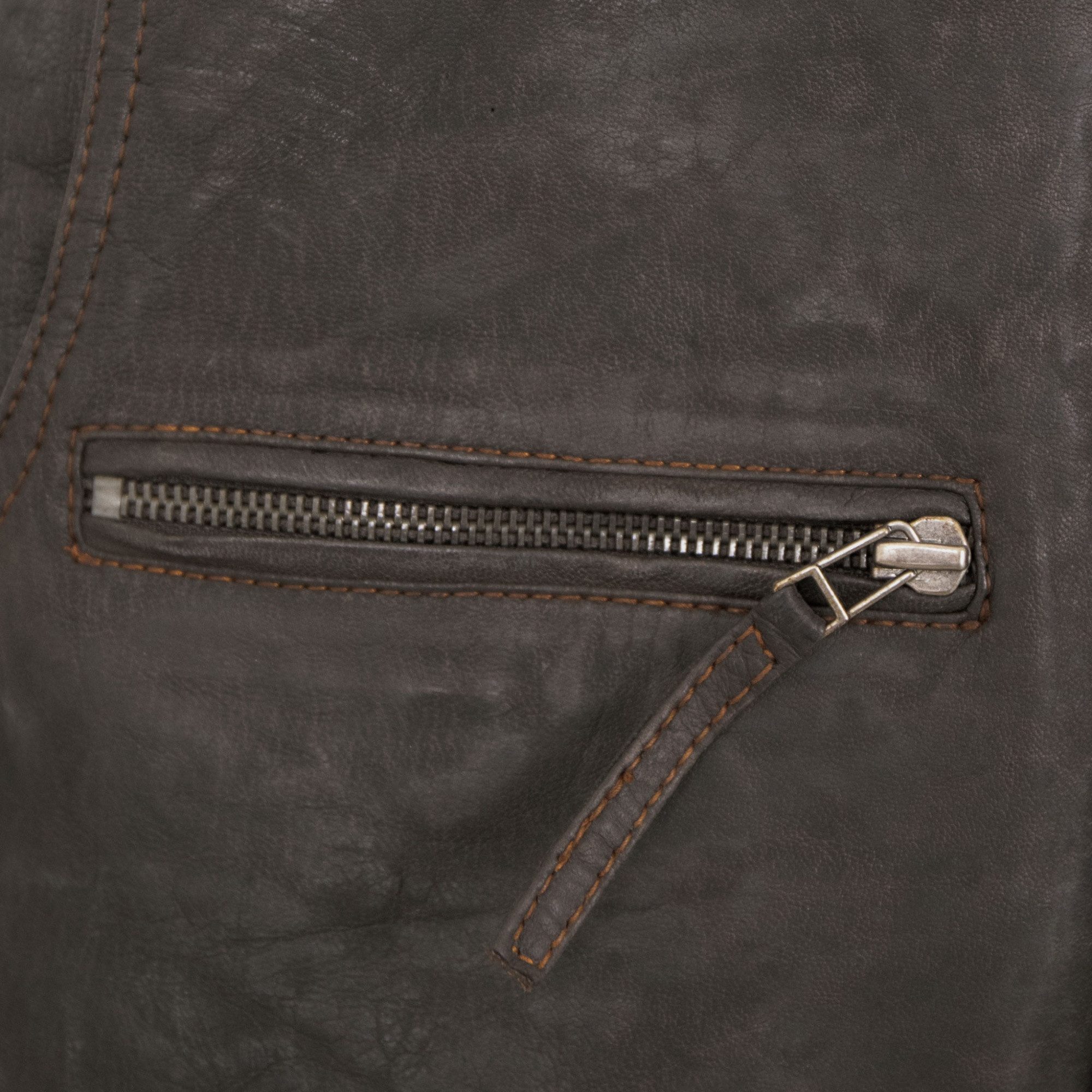 Redpoint Lederweste Leo/M Redpoint - Herren Lederweste Weste Lammnubuk dunkelbraun