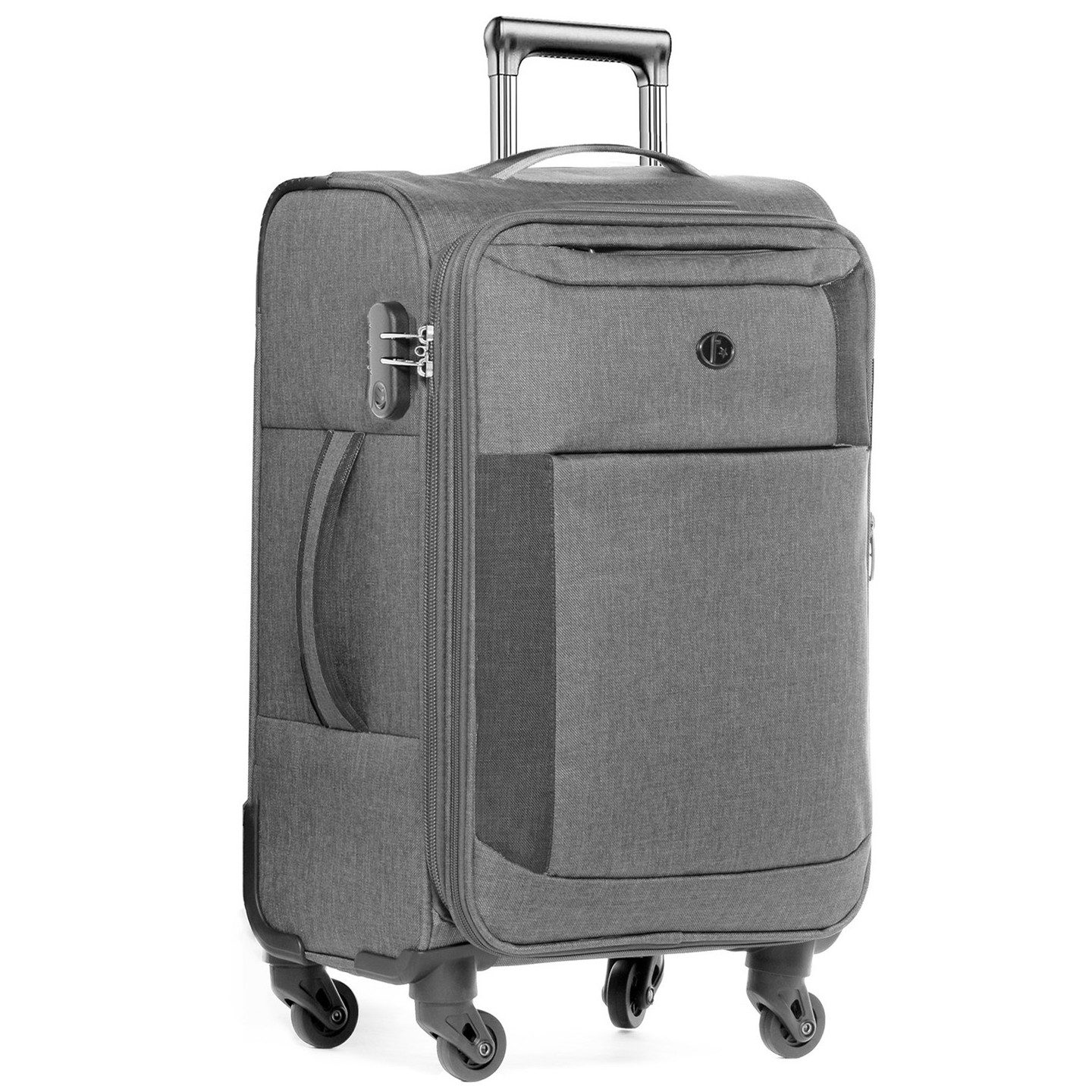 FERGÉ Koffer Weichschale Handgepäck Reisekoffer St.-Tropez, Carry On Koffer Weichschale erweiterbar 55 cm, Rollkoffer, 4 Rollen
