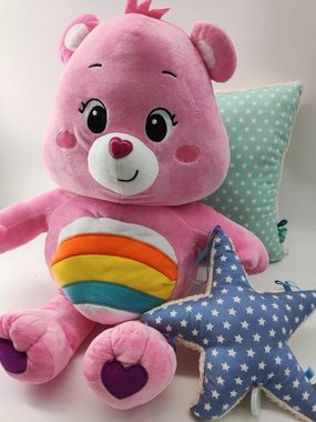 soma Kuscheltier Glücksbärchi Kuscheltier Care Bears Hurra Bärchi pink XXL 67 cm (1-St), Super weicher Plüsch Stofftier Kuscheltier für Kinder zum spielen