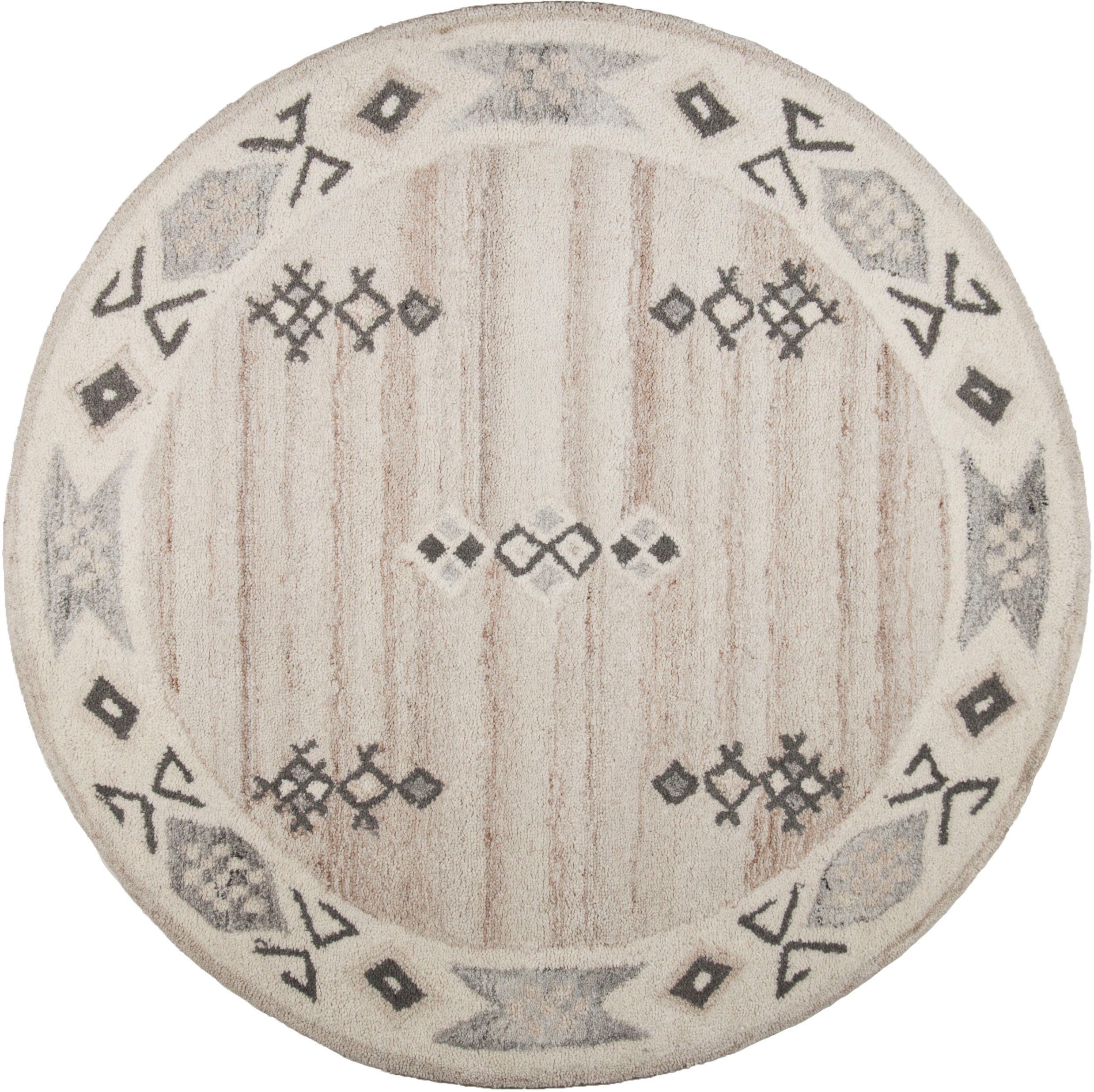 THEKO Wollteppich "Royal Berber" rund 18 mm Höhe Berber Optik, reine Wolle, günstig online kaufen