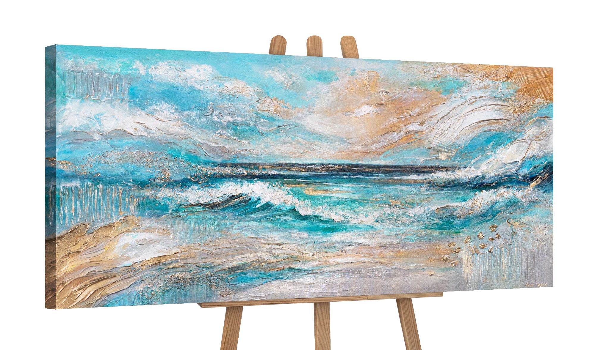 YS-Art Живопис Wandbild Segelboot auf dem Meer, Wasser, Erholung, Yacht