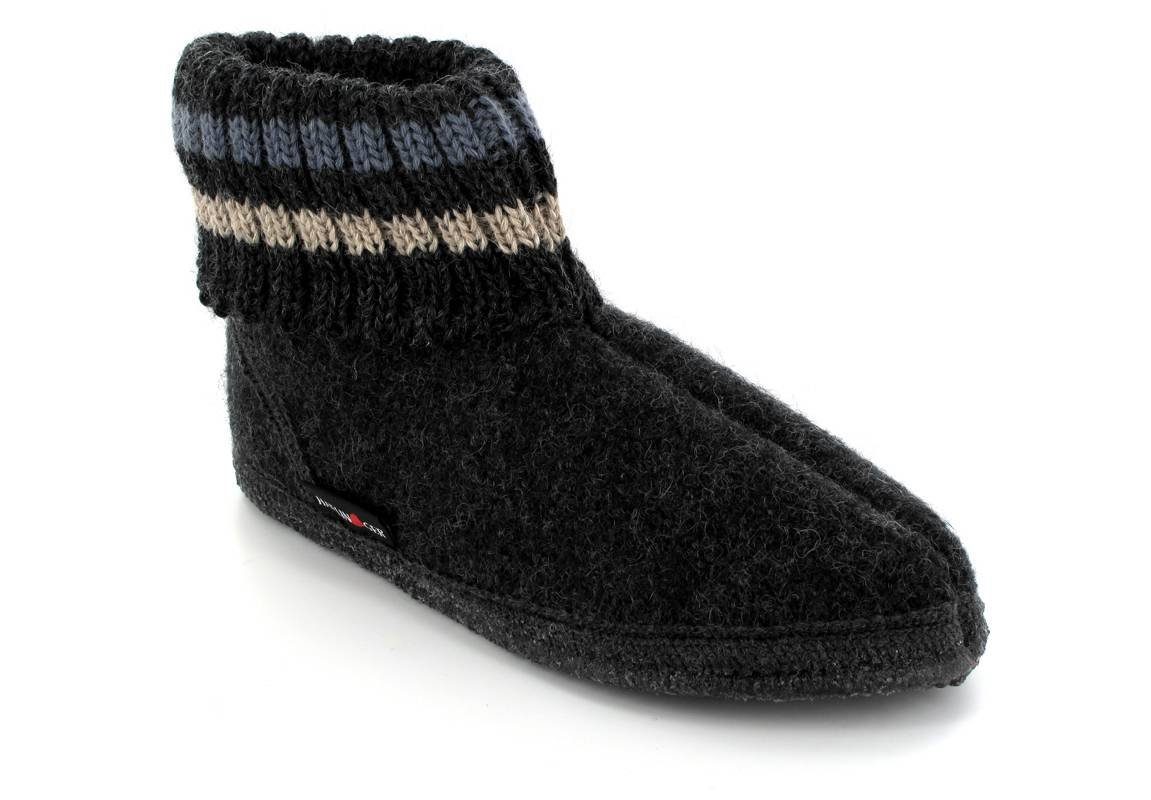 Haflinger Kinder Hüttenschuhe Paul Hausschuh mit Feinstrickkragen