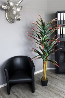 Kunstpflanze künstliche Dracaena Kunstpflanze im Topf Dracaena, Arnusa, Höhe 180 cm, fertig zum Aufstellen Palme tropische Pflanze