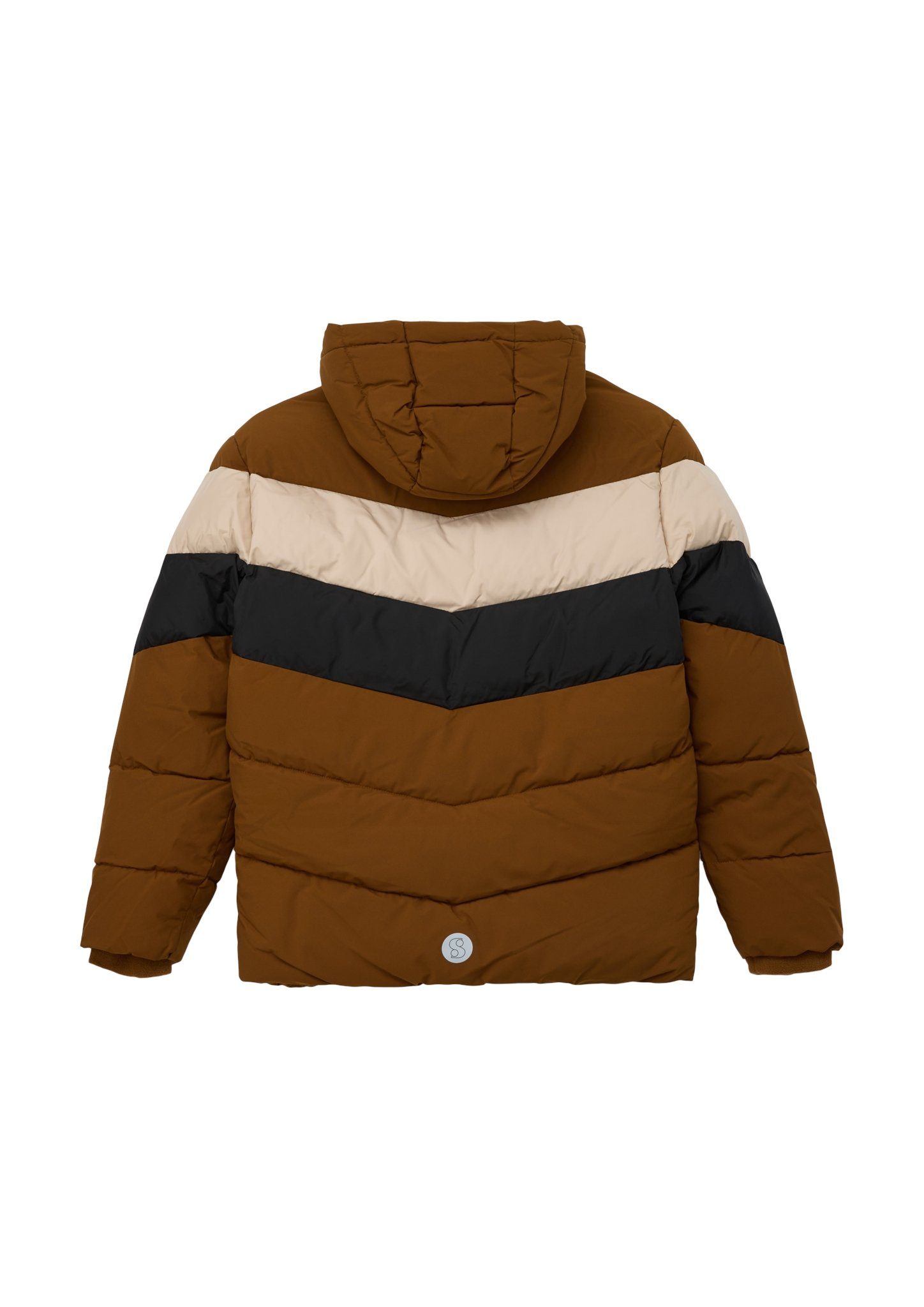 s.Oliver Junior mit Steppjacke brown Print-Detail