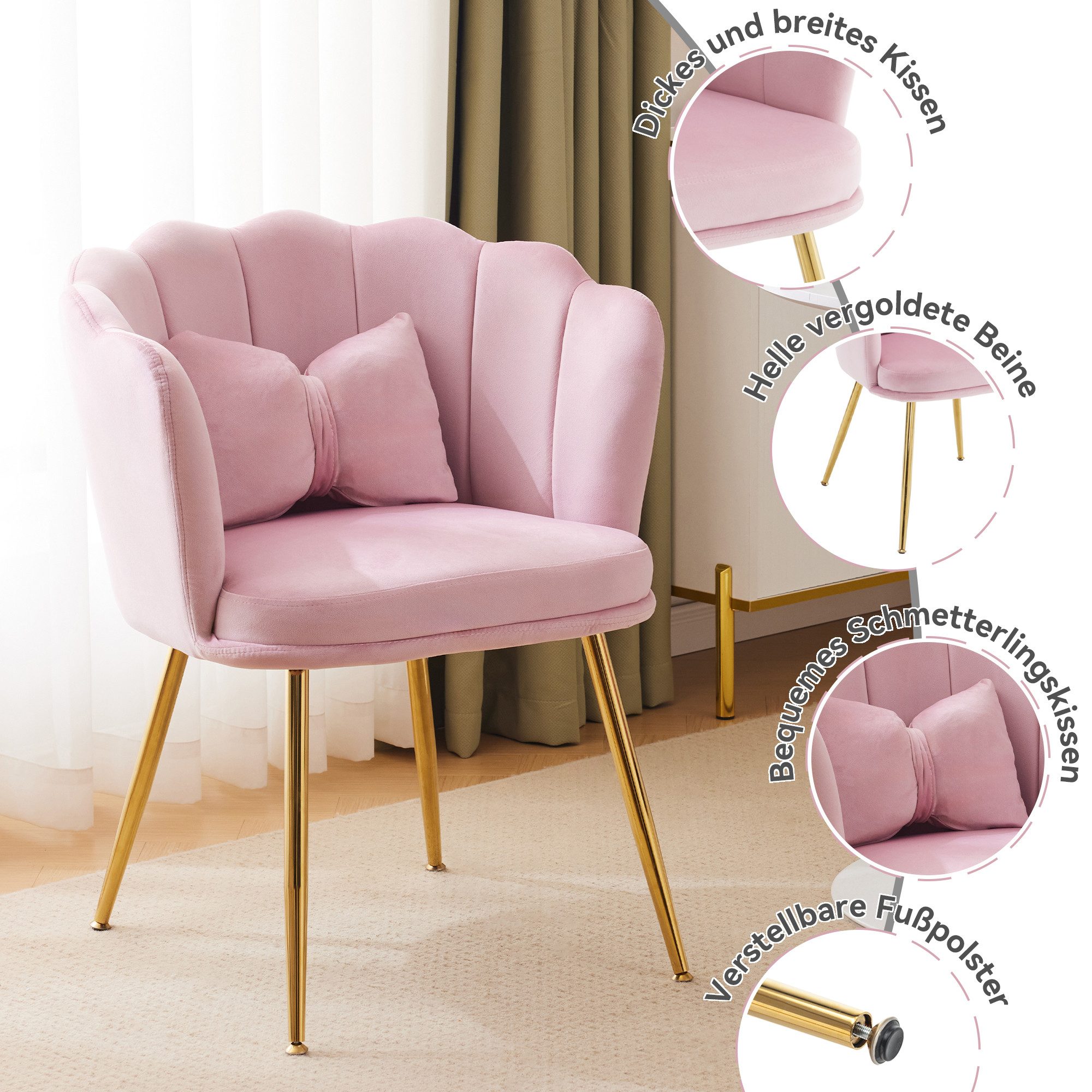 i@home Polsterstuhl Einzelstuhl, Wohnzimmerstühlen, Esszimmerstuhl, gepolst günstig online kaufen