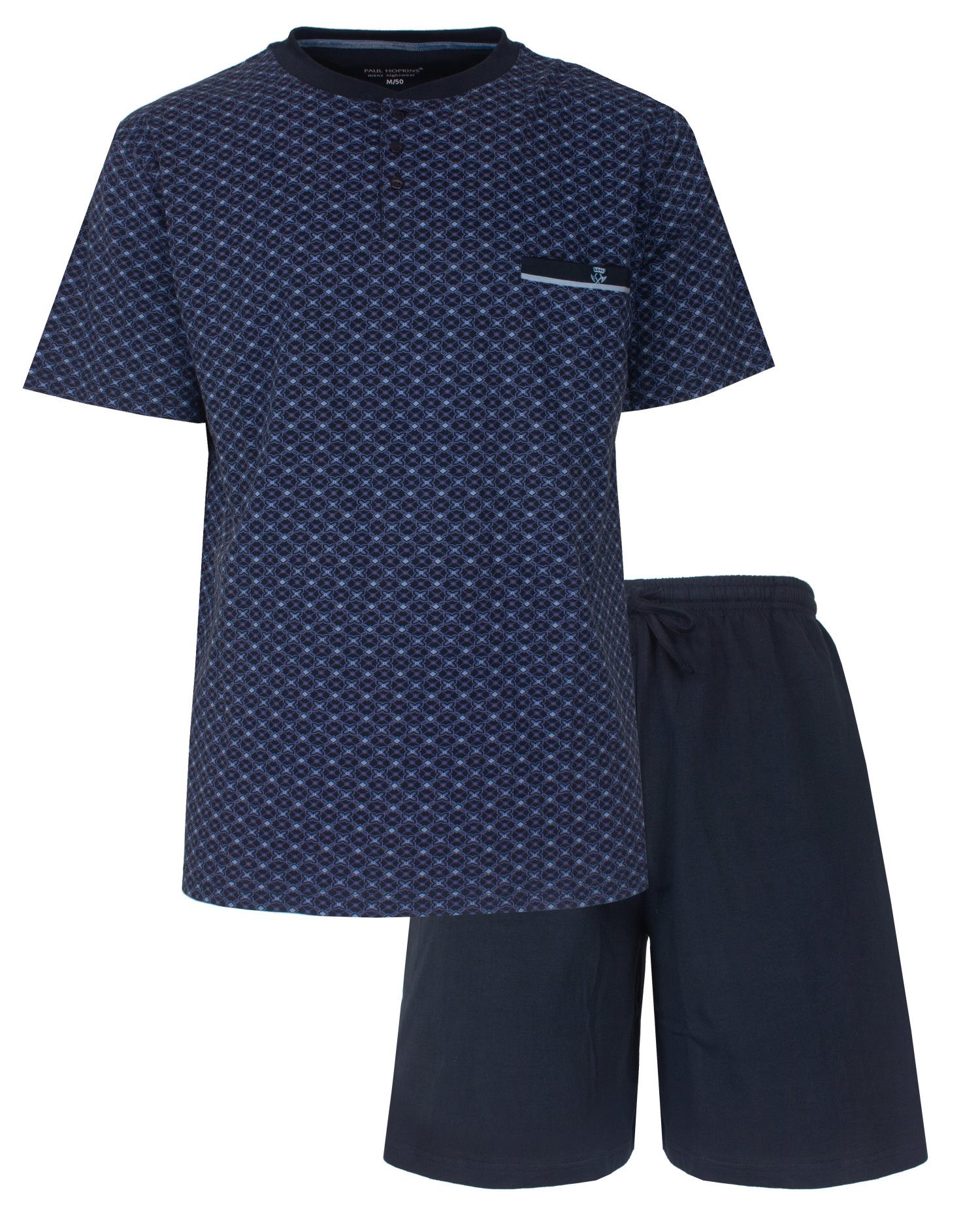 Paul Hopkins Shorty Herren Schlafanzug kurz (2 tlg) Baumwolle
