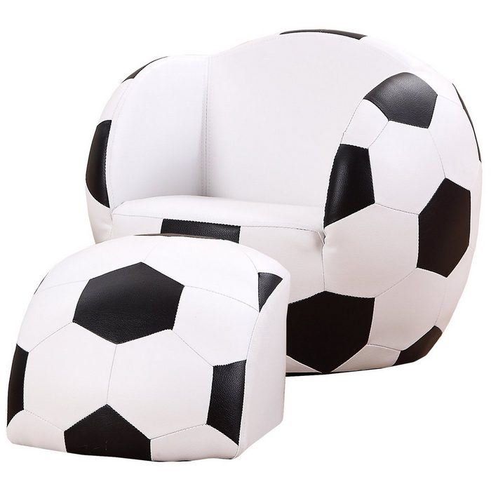 HOMCOM Sessel Kindersofa als Fußball